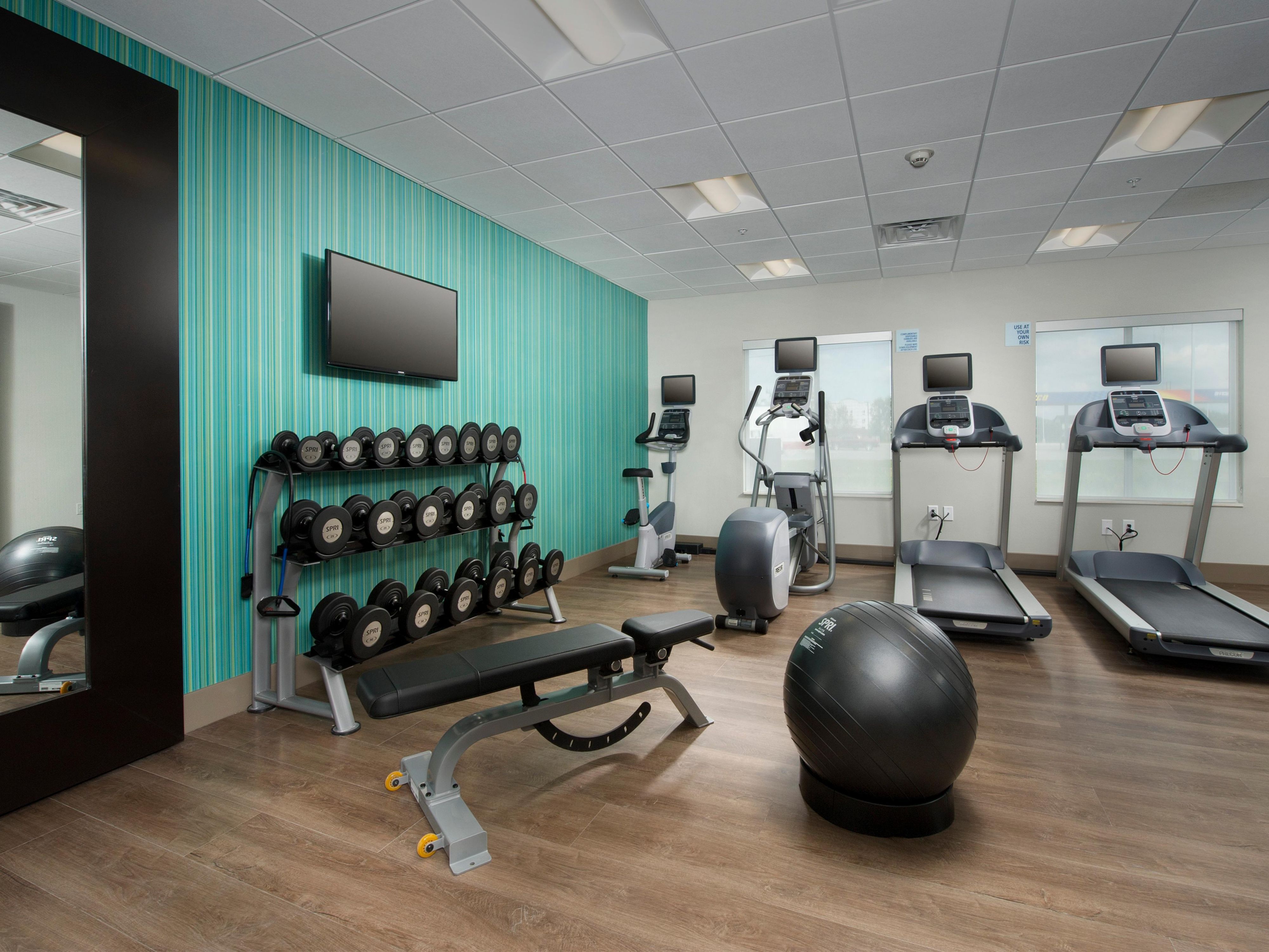 Full service fitness room at the Holiday Inn Express Bay City, TX