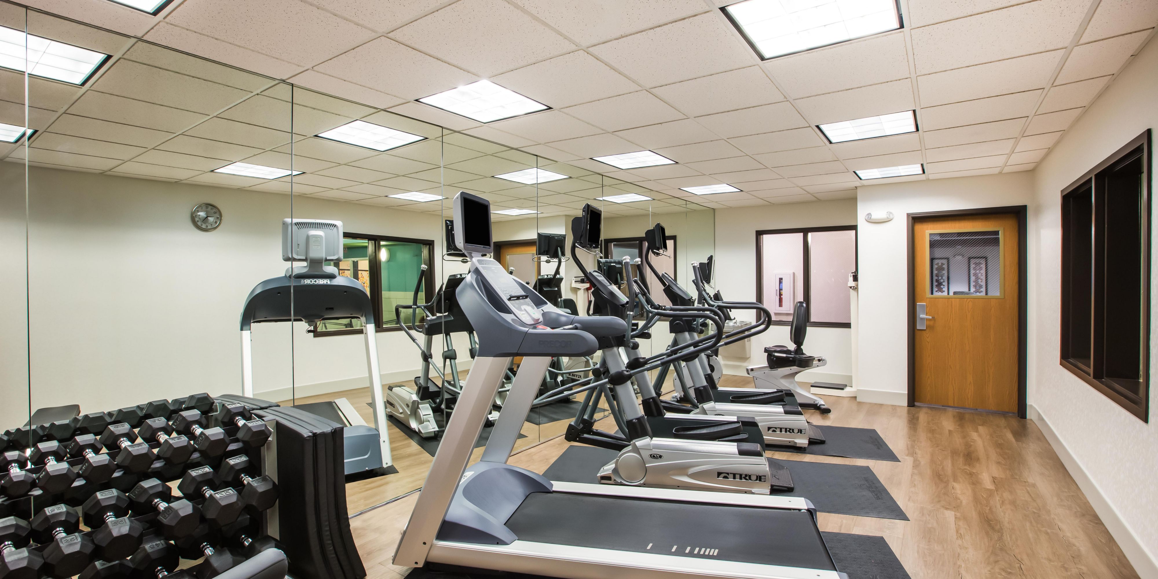 Take advantage of our 24-hour fitness center featuring PRECOR fitness equipment, free weights, a bosu and stability ball, and exercise bands.