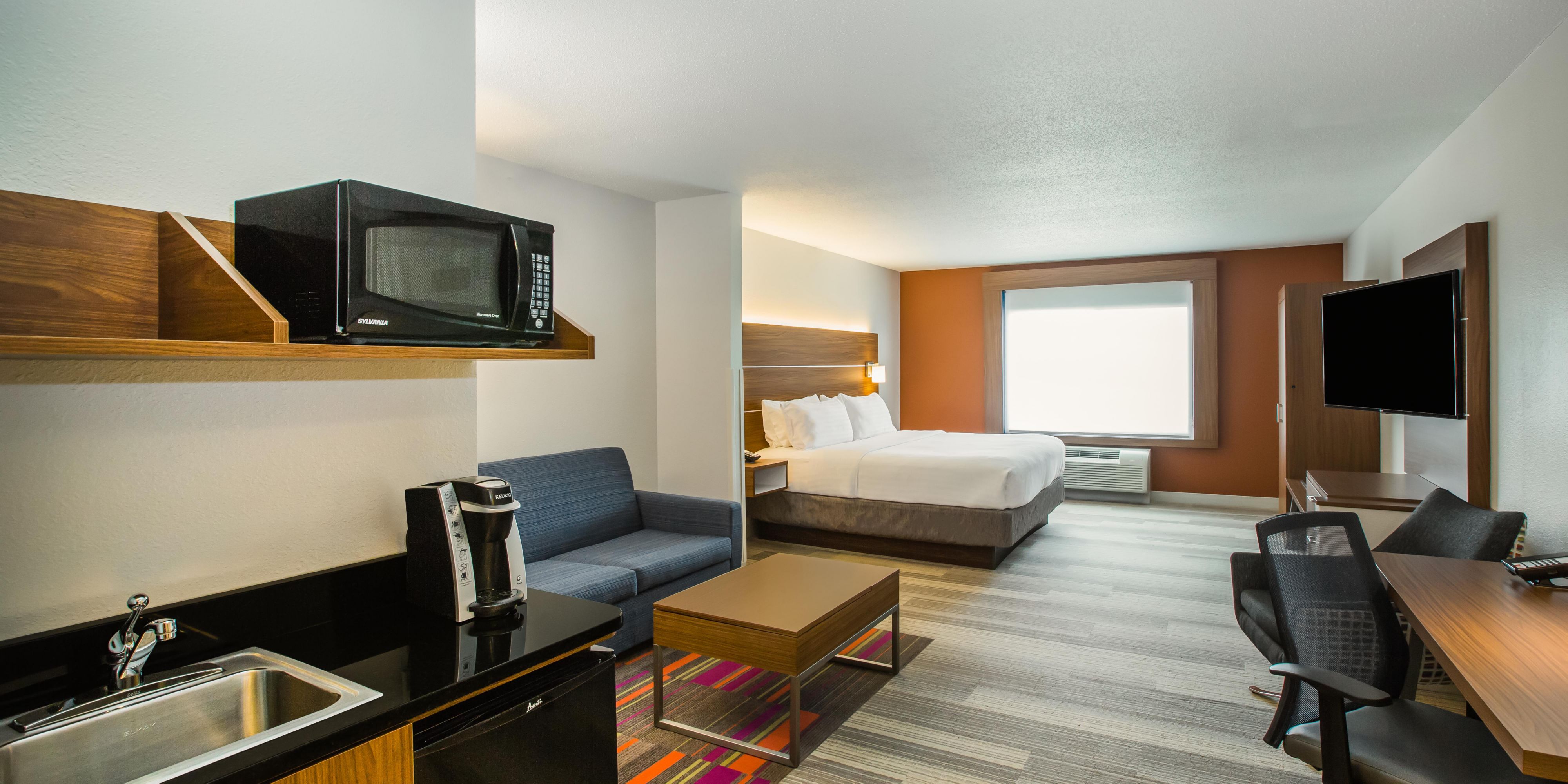 Newly renovated, fresh, clean look for our hotel.  Our rooms & lobby feature IHG's new look that is sure to please.