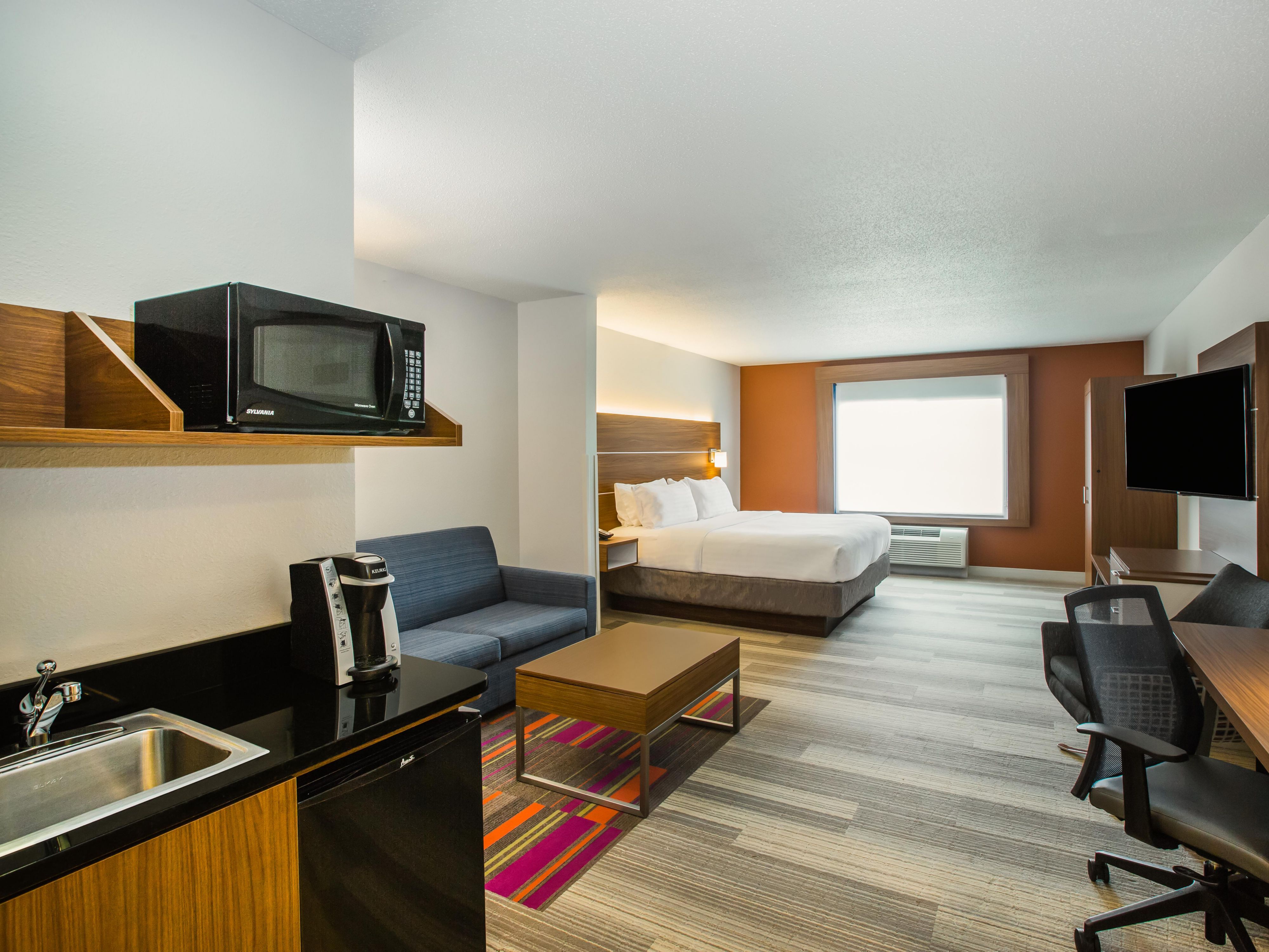 Newly renovated, fresh, clean look for our hotel.  Our rooms & lobby feature IHG's new look that is sure to please.