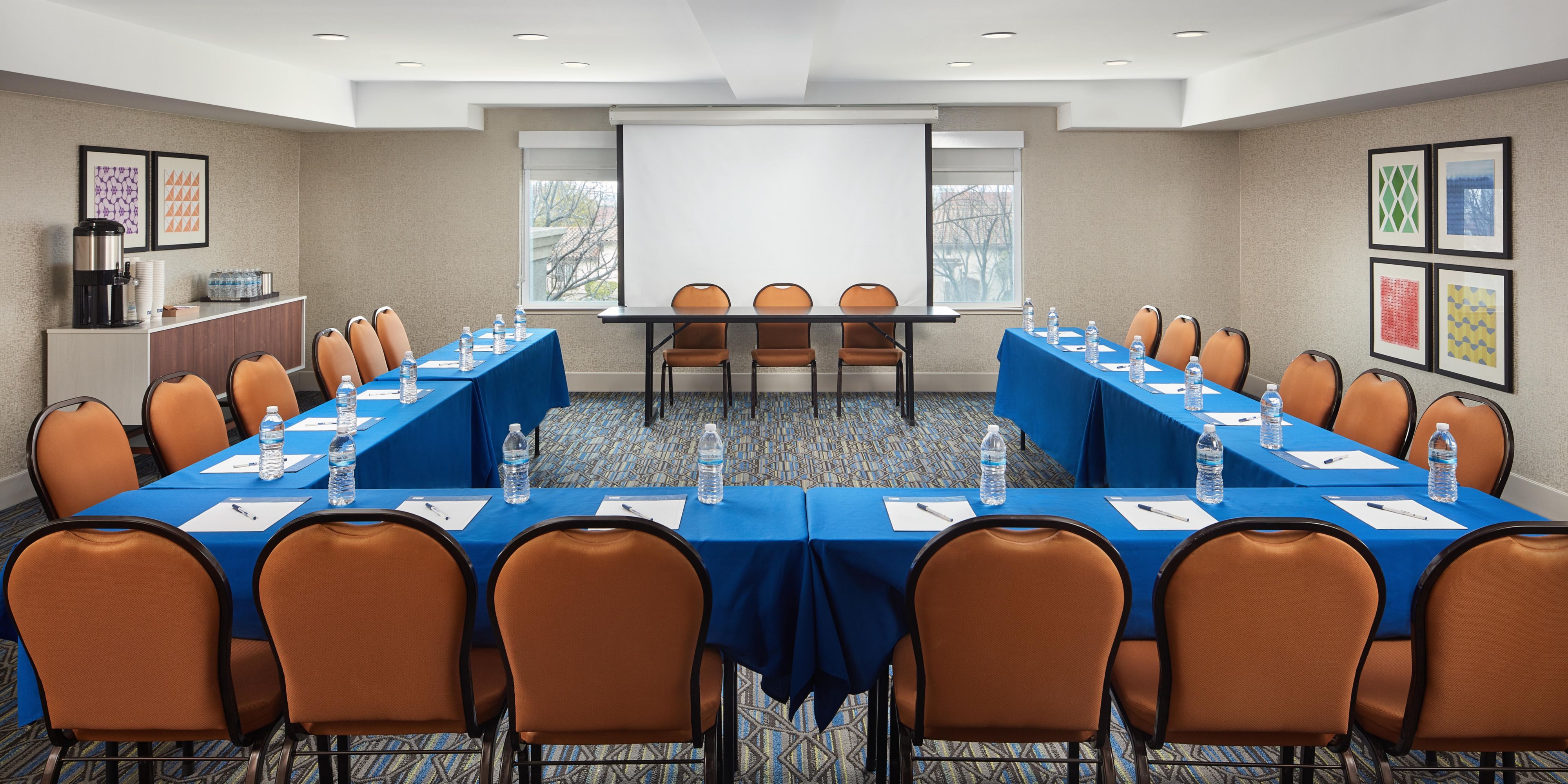 Find your space with us! Our property features 705 sq ft of meeting space. We make planning easy so you can focus your time on making your meeting a success. Free LCD projector and screen with booking.