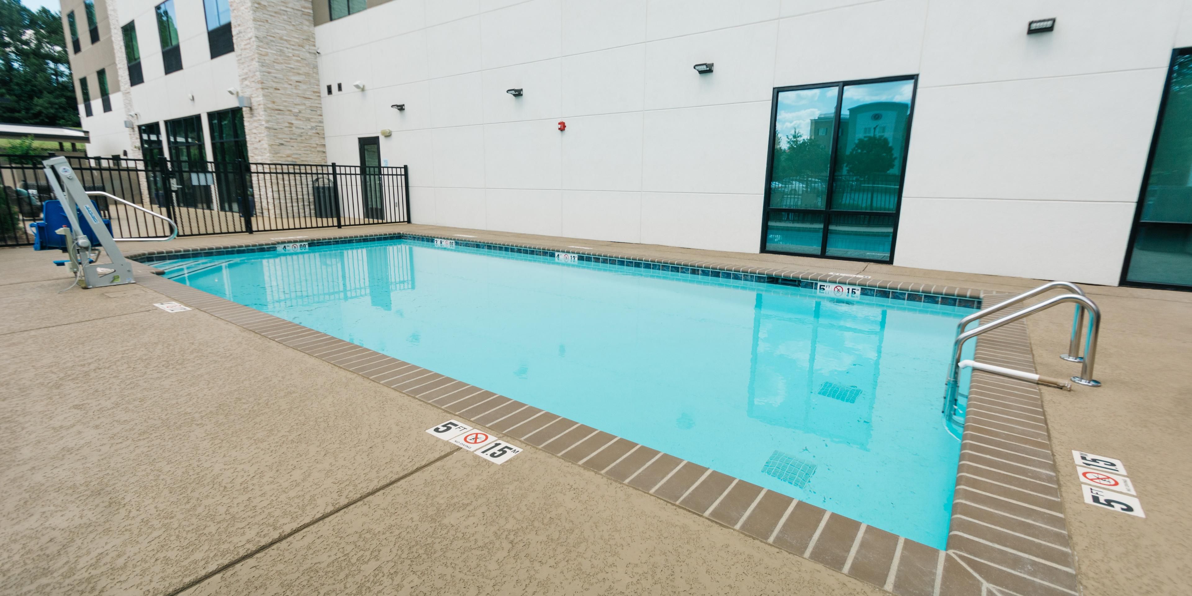 Enjoy a relaxing dip in our outdoor seasonal pool