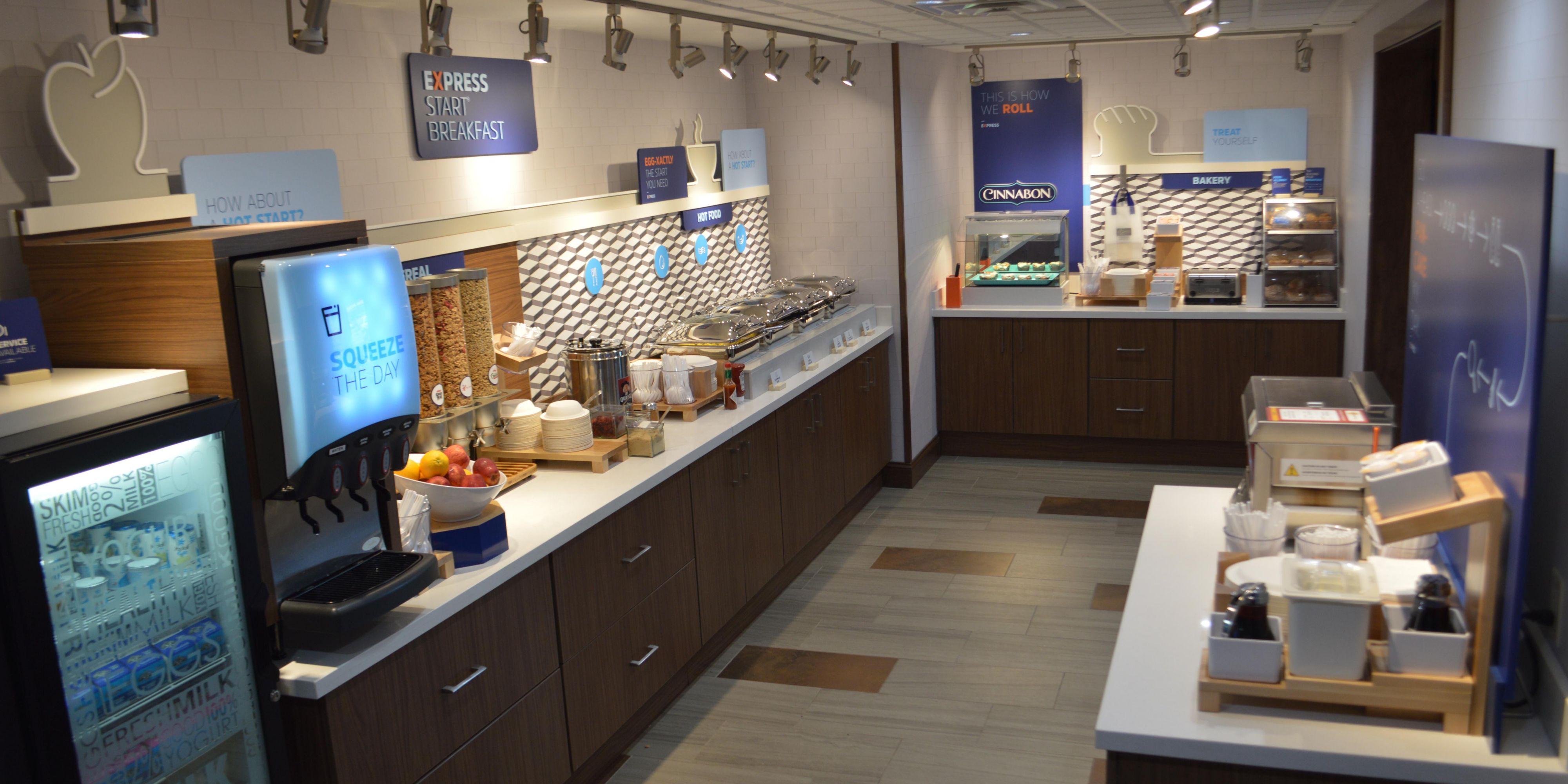 Our hotel features the newly refreshed complimentary hot breakfast!