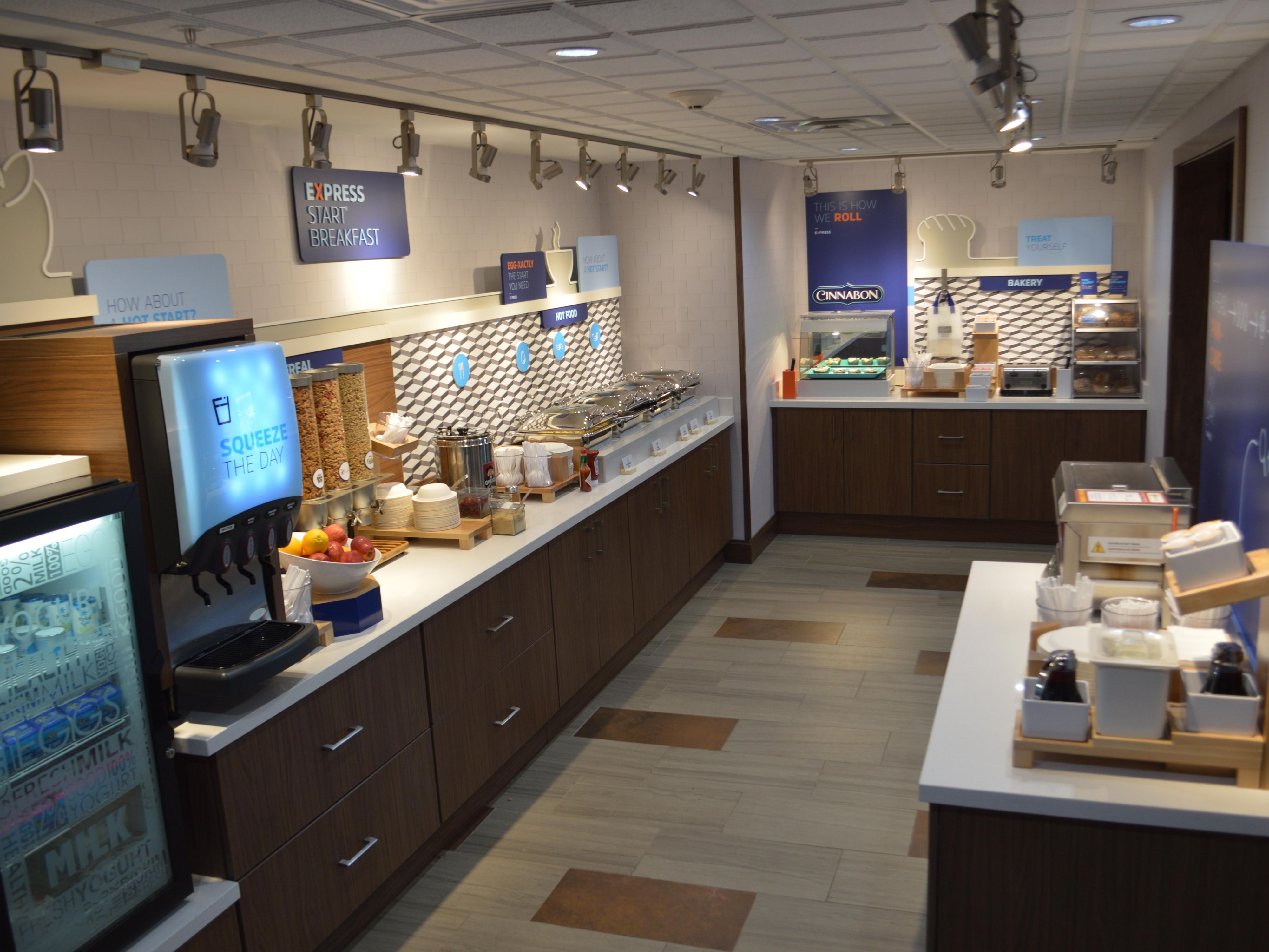 Our hotel features the newly refreshed complimentary hot breakfast!