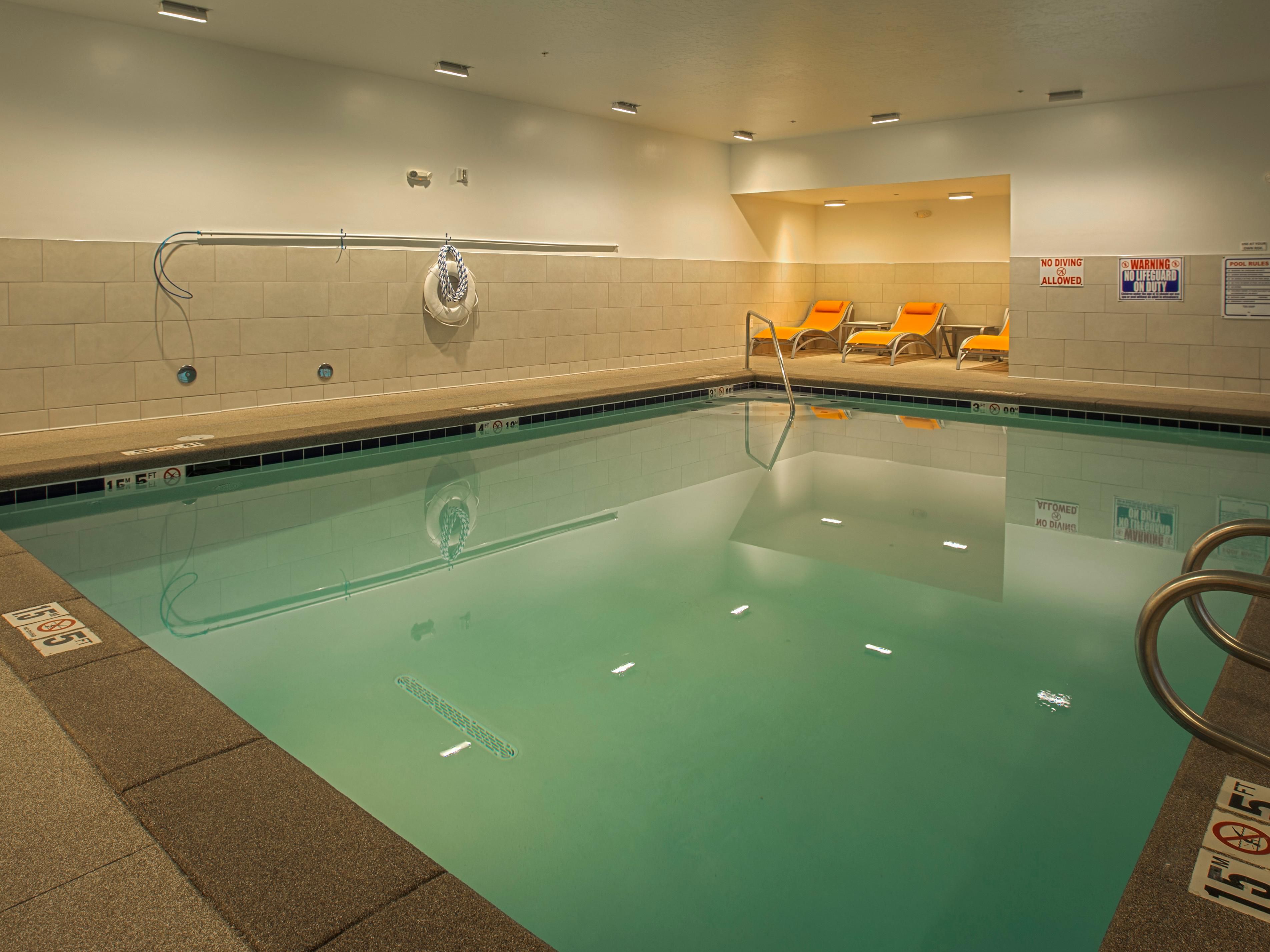 Take a splash in our indoor heated pool