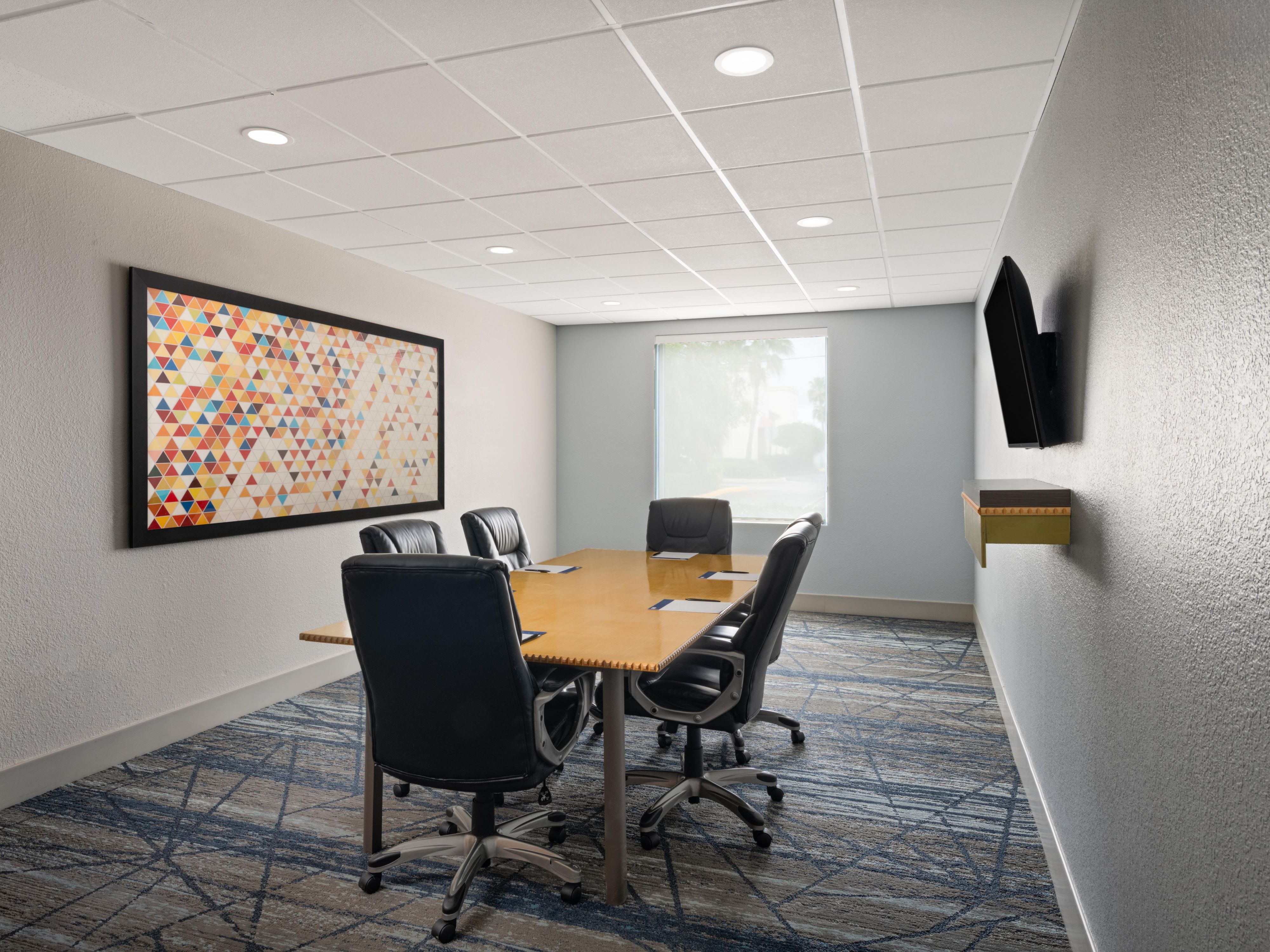 Our boardroom has all that is needed to conduct the perfect meeting.