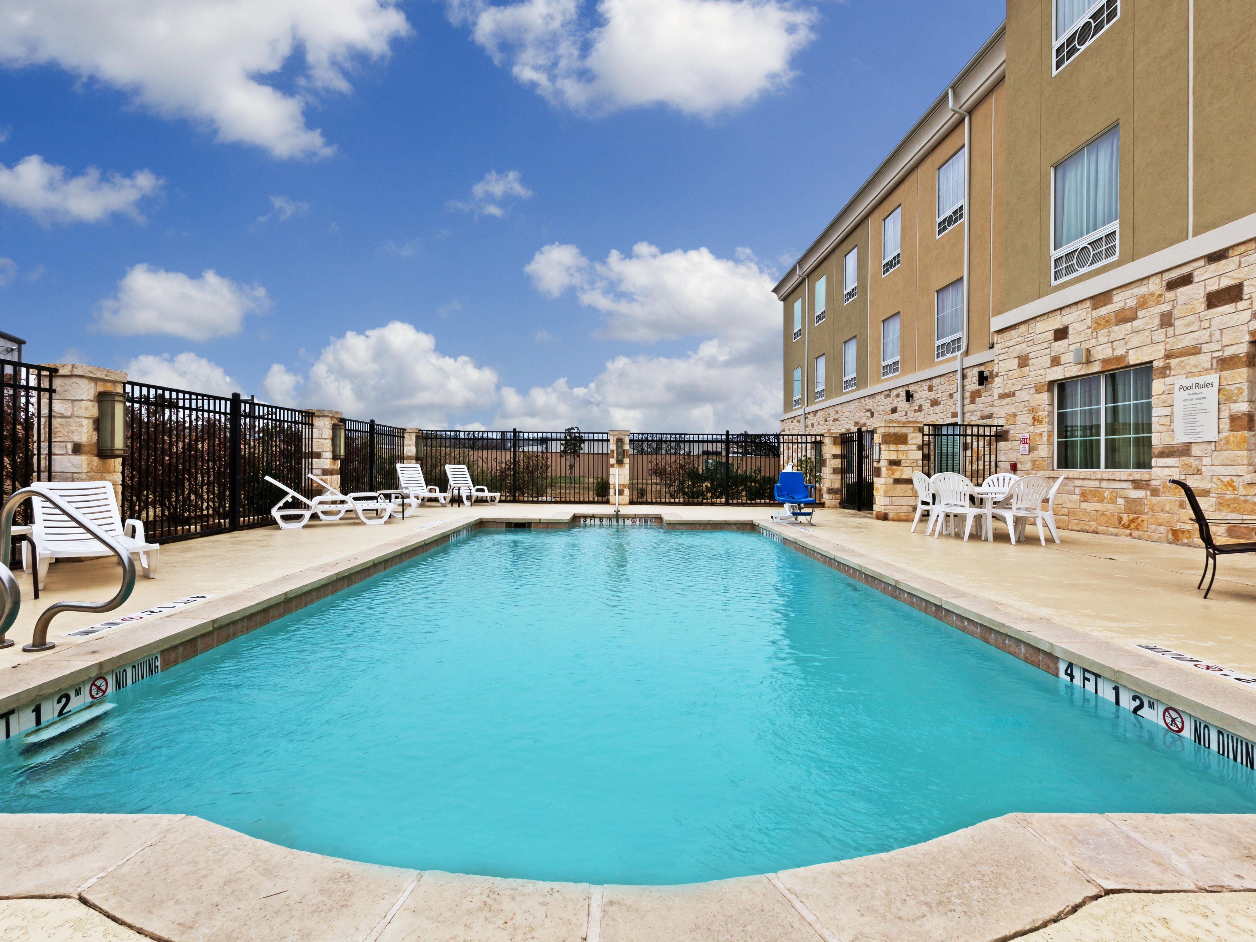 Soak up the sun by our Swimming Pool