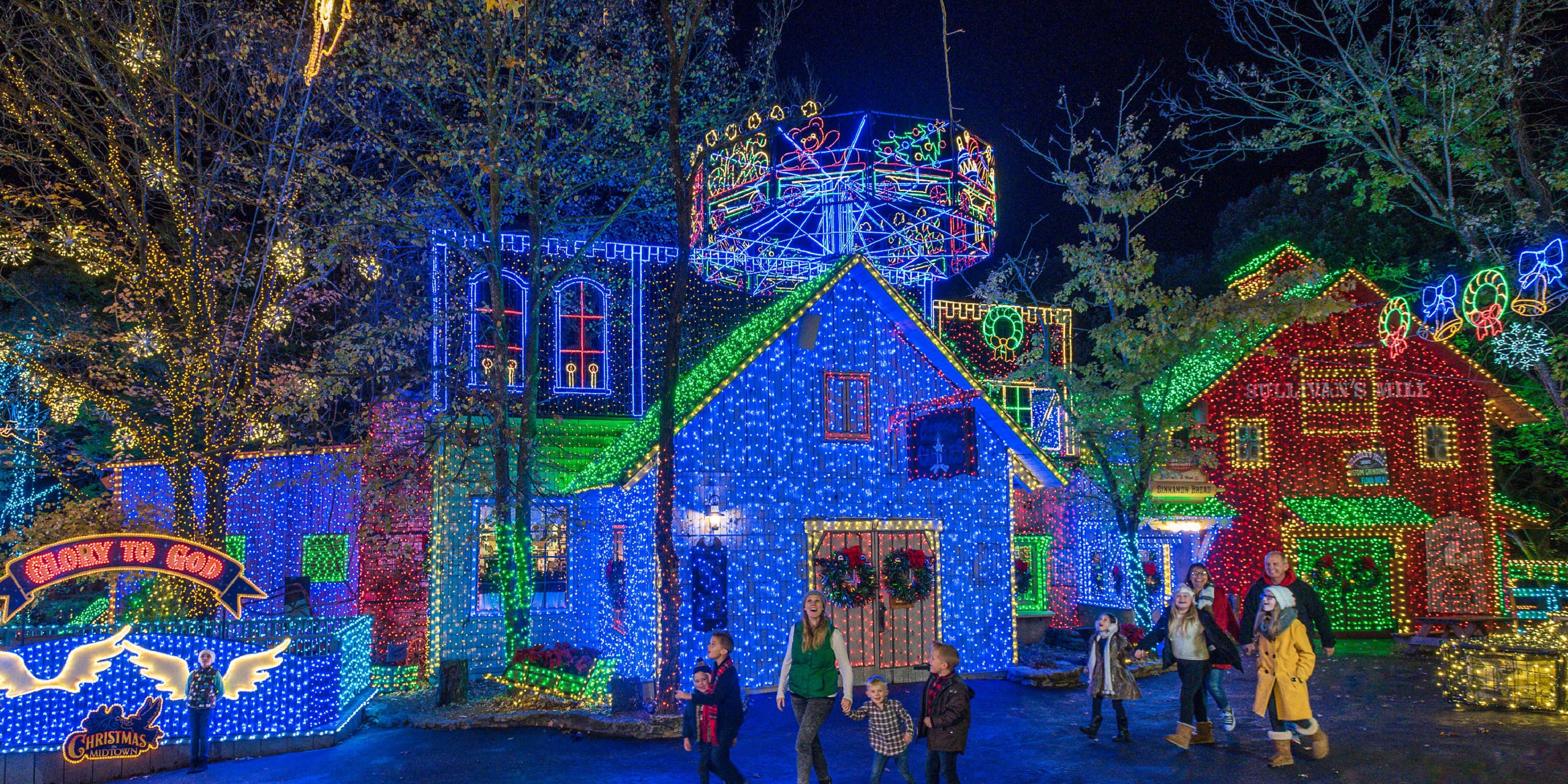 Our property's location on "The Strip" places visitors eight miles away!  Plan your visit with us this holiday season!    In 2019 Silver Dollar City introduces an even Bigger & Brighter Christmas, debuting an All-New, 8-story, state-of-the-art Christmas Tree – the centerpiece to the new Joy On Town Square. Featuring over 6.5 million dazzling lights
