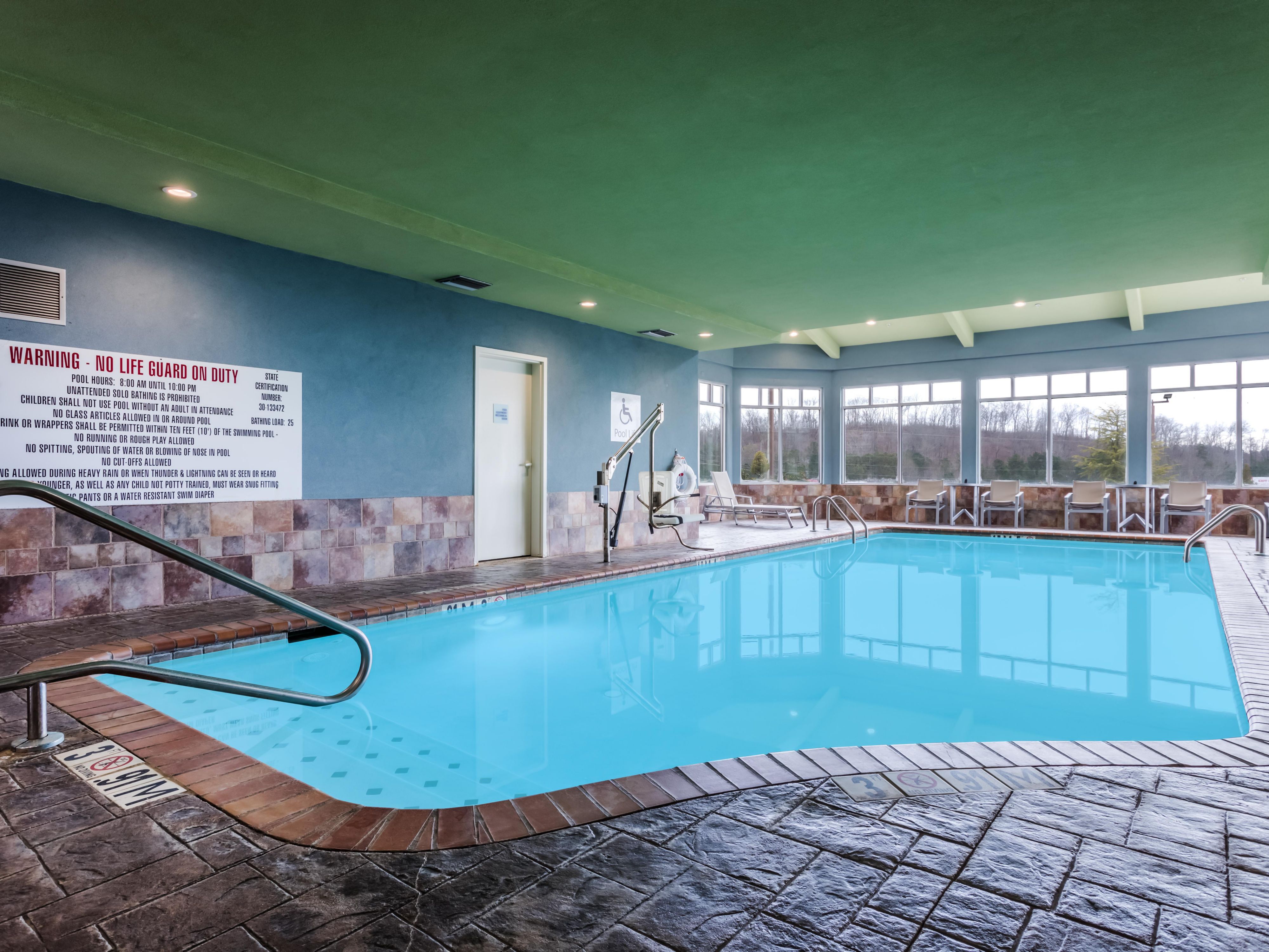 Long journey? Relax in our Indoor Heated Swimming Pool