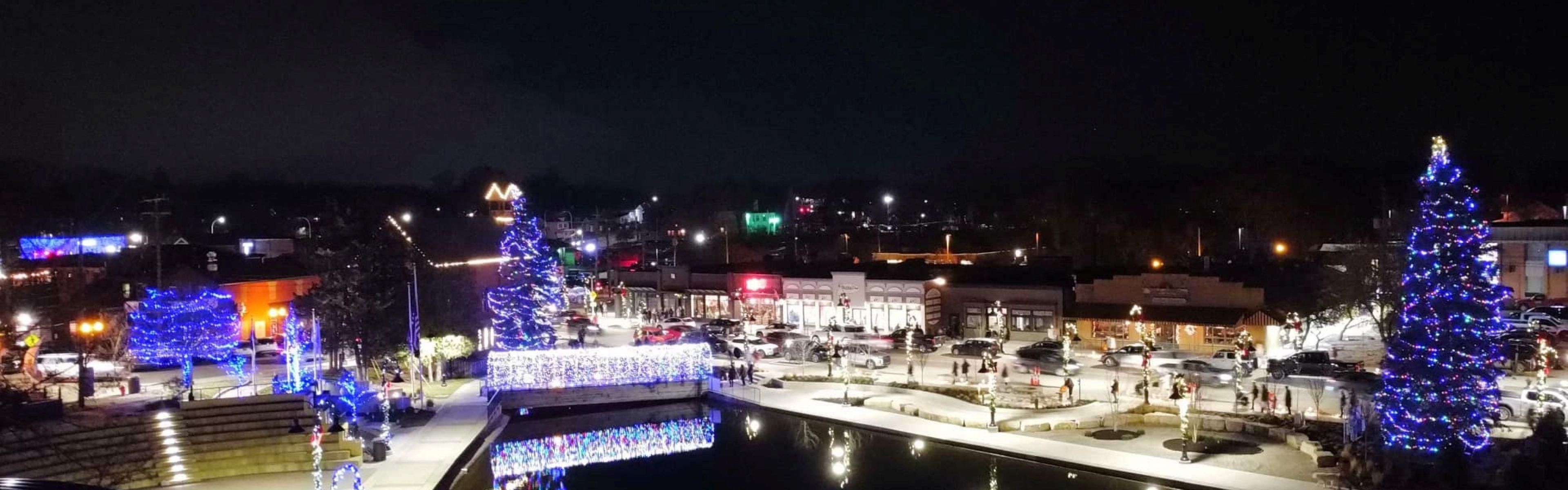 The nightlife in downtown Brighton.
