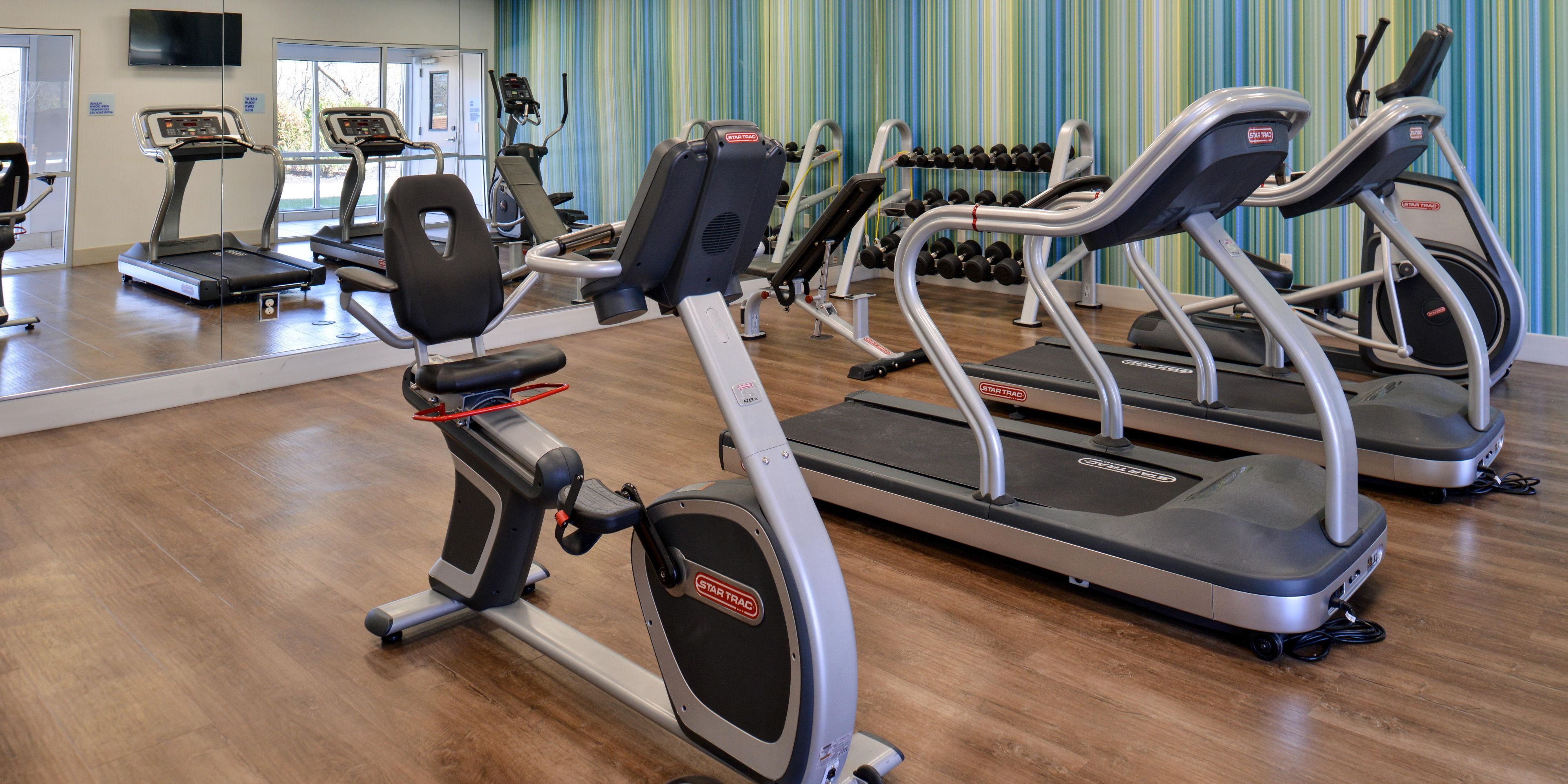 Our fitness center is open all day and every day so there is plenty of time to fit in your routine when staying with us.