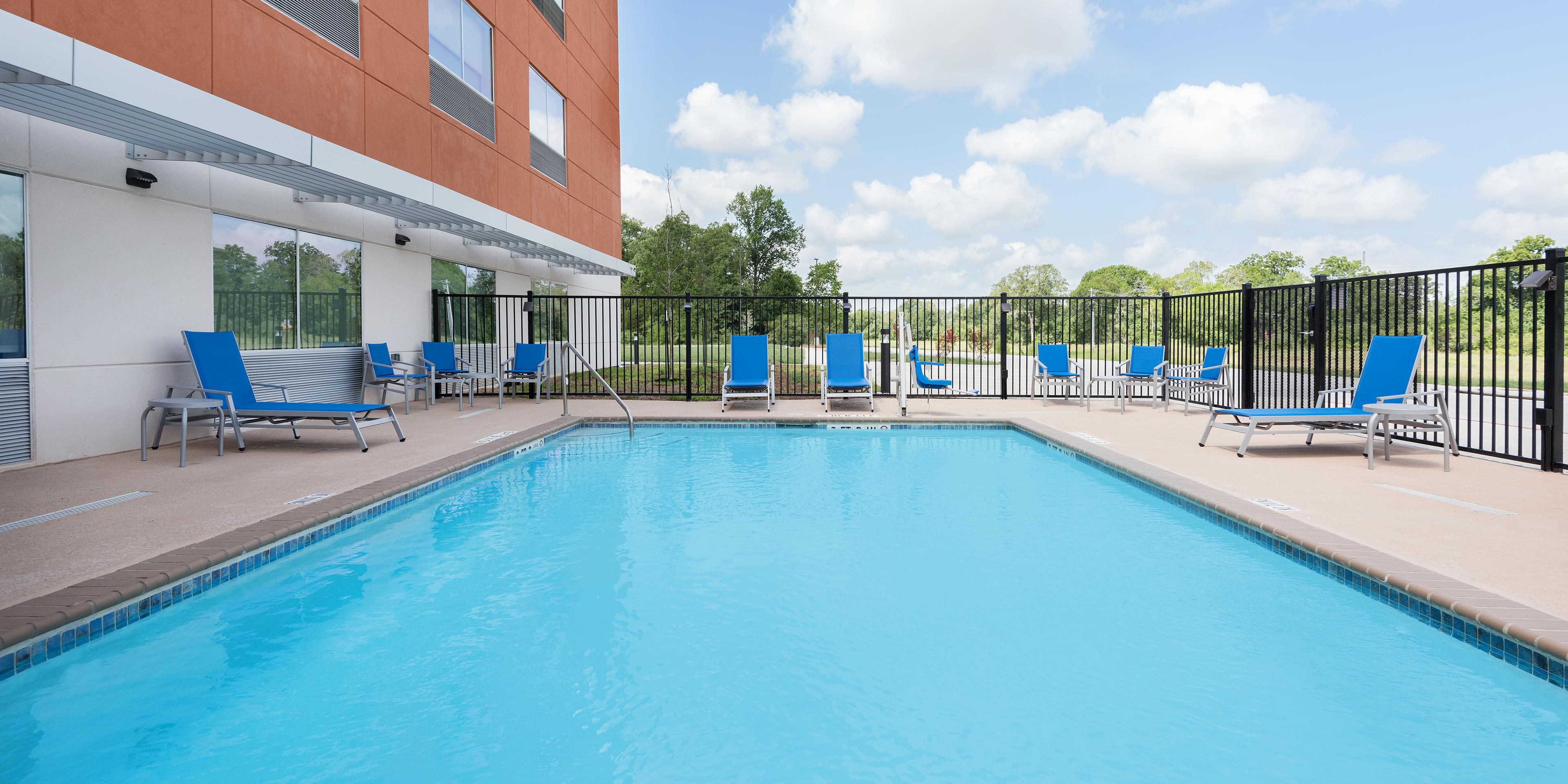 Take a dip in our  outdoor swimming pool, which is open for your enjoyment from 8AM to 10PM daily. 