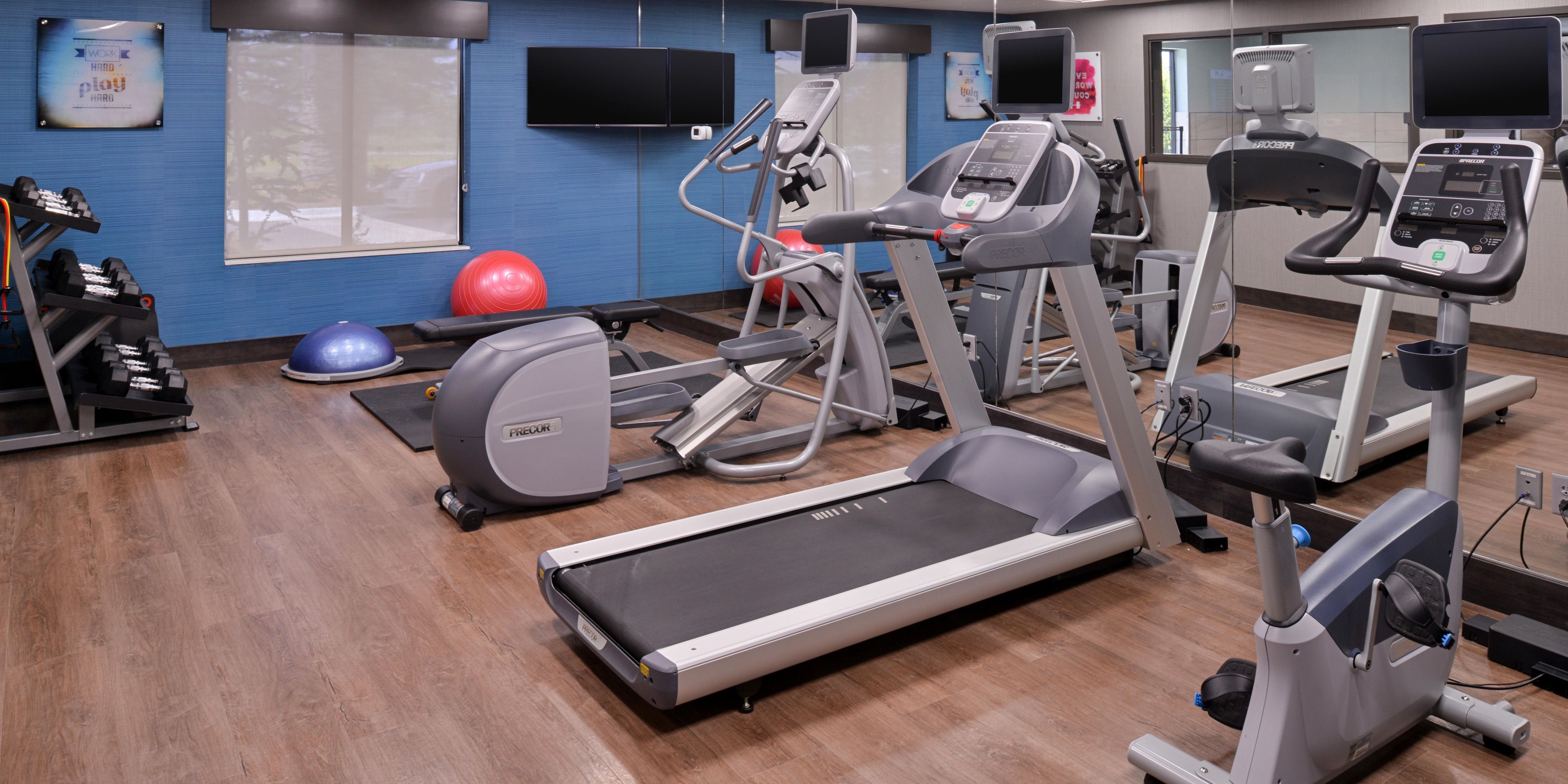 Maintaining your routine while traveling is important, especially when you’re short on time and on the go. We get it. The right workout—right when you want it—helps you stay focused, energized and on top of your game. So, recharge and feel ready for anything in our fitness center.