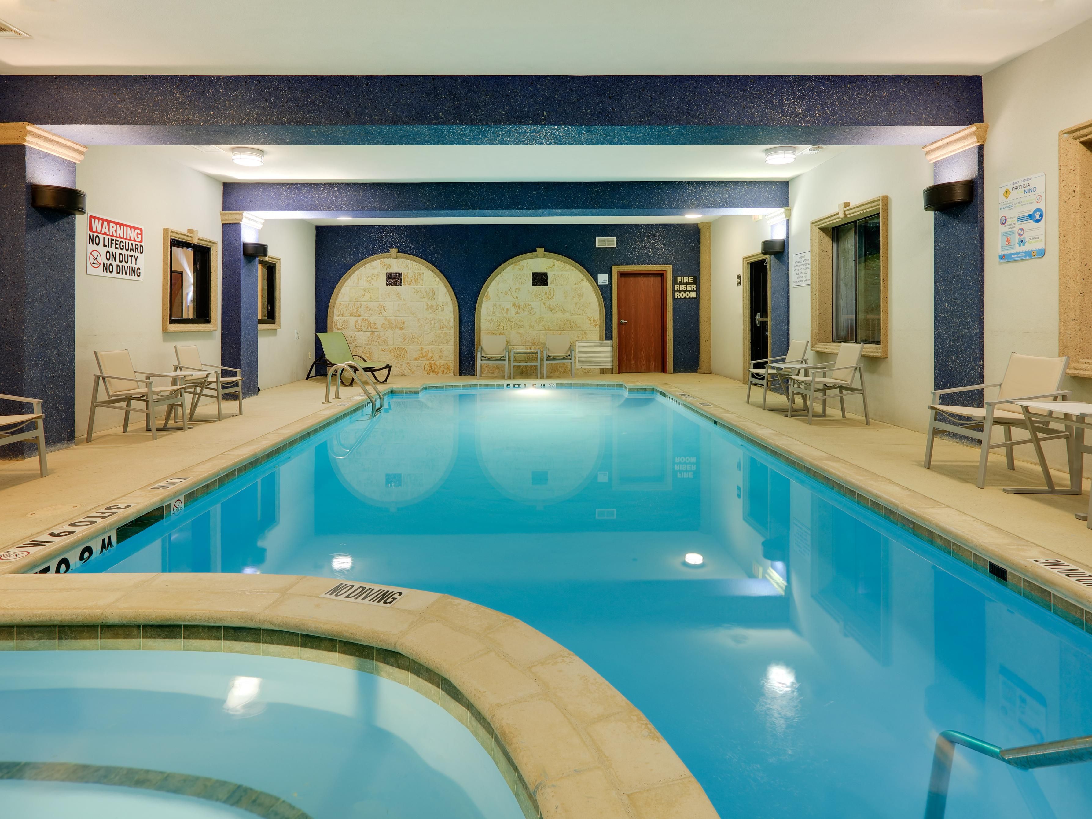 Our indoor pool is a perfect place for rest and relaxation.