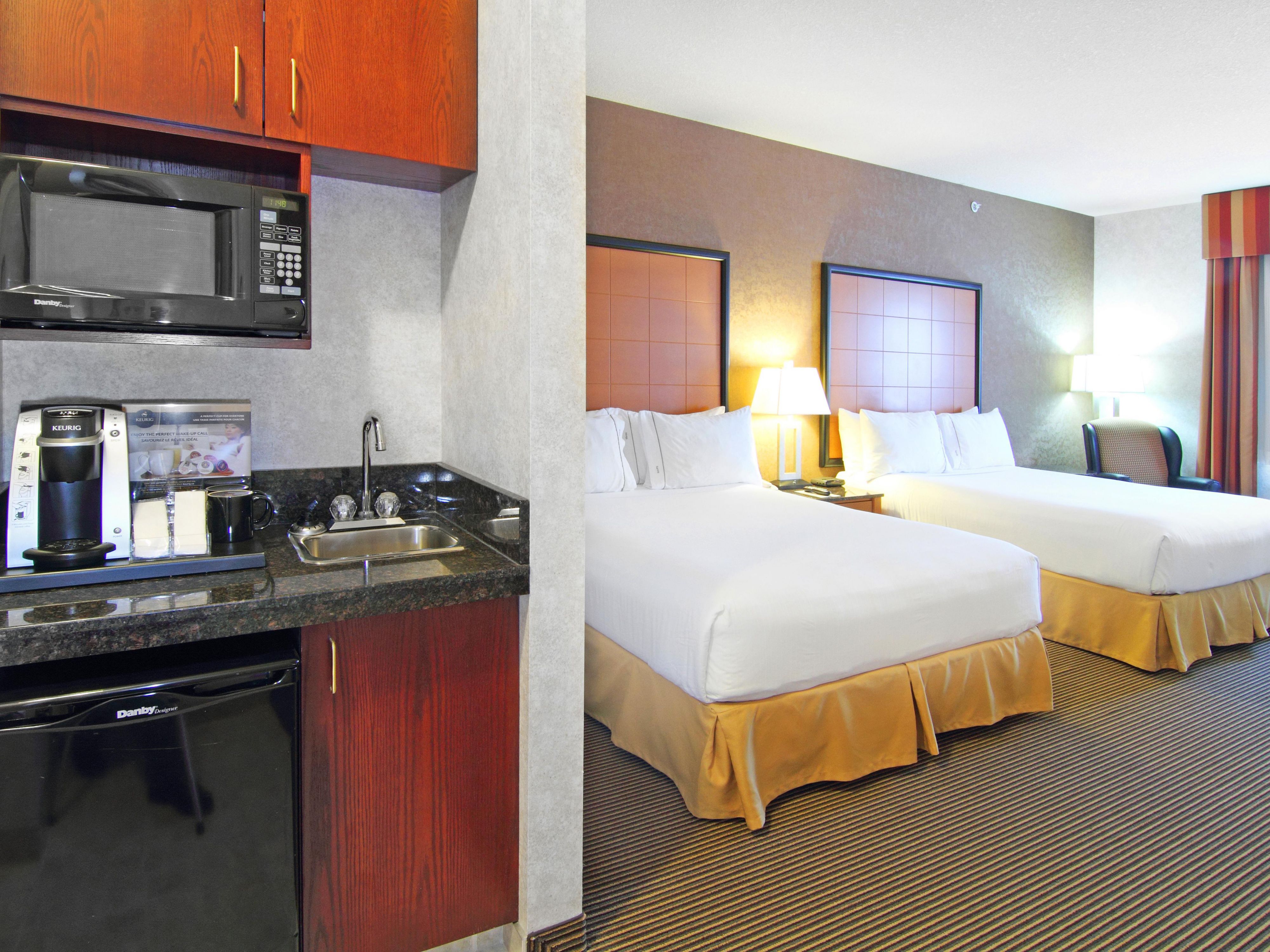 All rooms feature Microwave, Mini fridge and Coffee Maker 