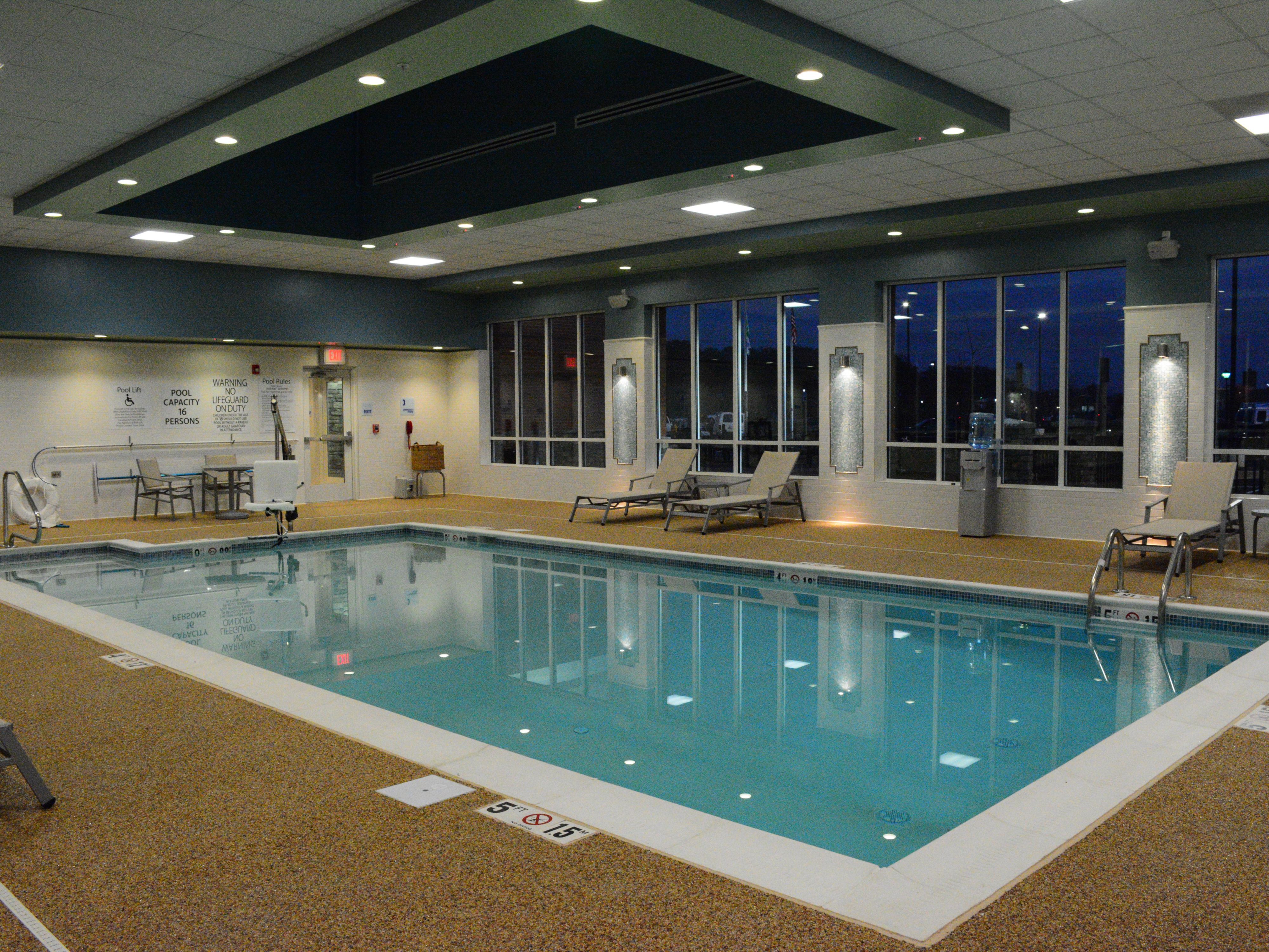 Heated pool for morning laps, or Swim teams at SMC