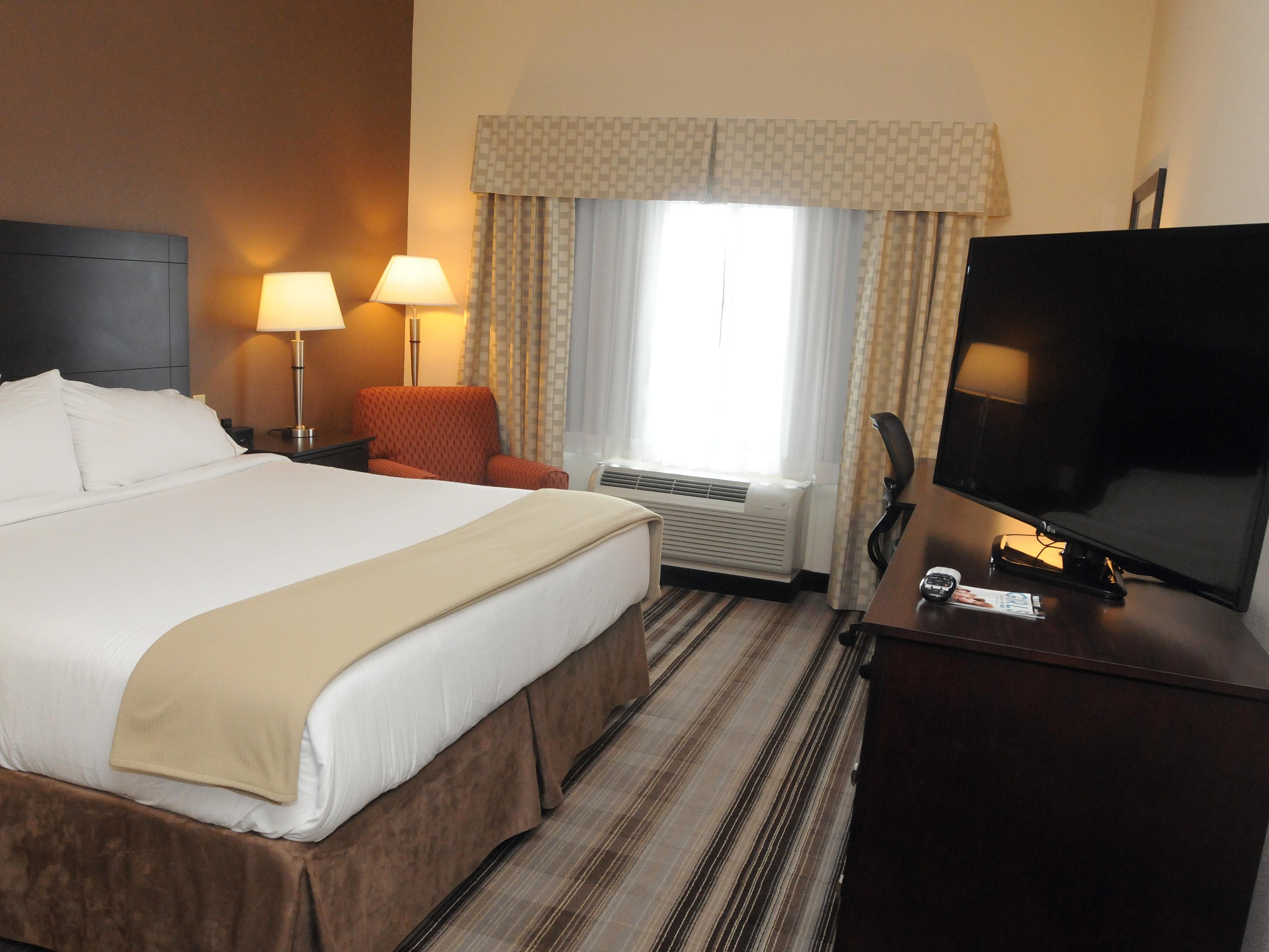 Unwind in your room while you watch your favorite TV show.