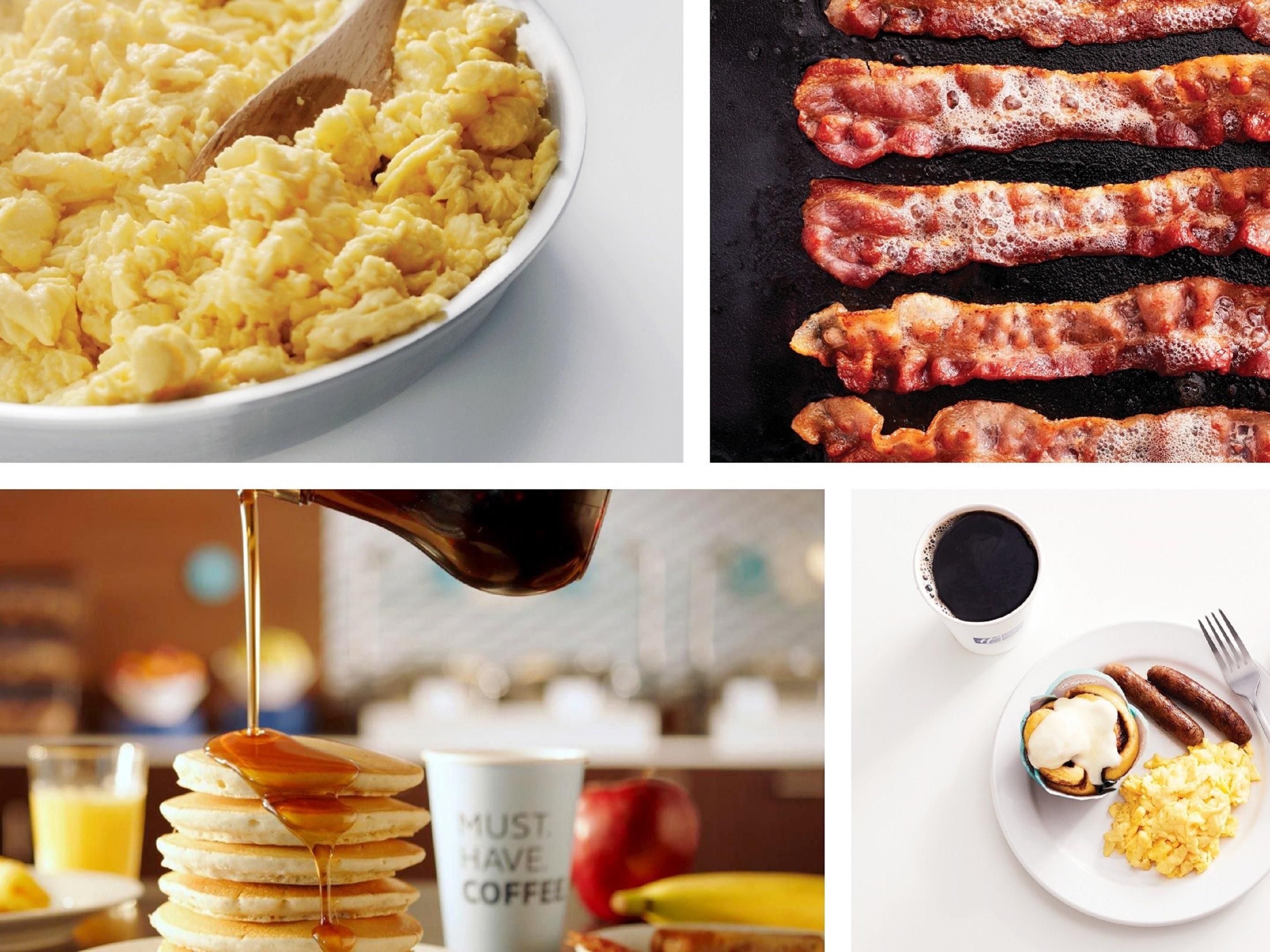 Inizia la giornata con la nostra colazione a buffet gratuita Express Start® con piatti caldi e freddi e opzioni da asporto. Goditi uova, pancetta, salsiccia, frittelle calde, i nostri caratteristici involtini alla cannella e caffè fresco. La colazione viene offerta dalle 6:30 AM alle 9:30 AM dal lunedì al venerdì e dalle 7:00 AM alle 10:00 AM il sabato e la domenica.