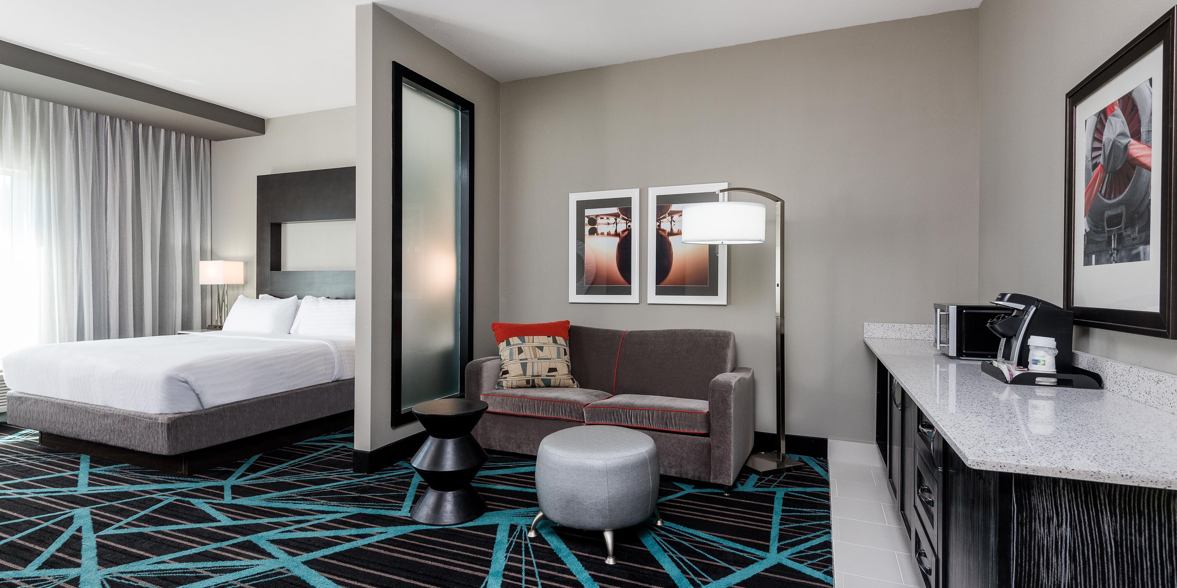 Indulge in spaciousness and comfort with our large rooms and suites. Unwind in generously sized accommodations designed to make you feel right at home, while enjoying the convenience of Mini Refrigerator & Microwave. Your stay with us promises room to relax and space to savor, ensuring  a memorable and comfortable visit from start to finish.