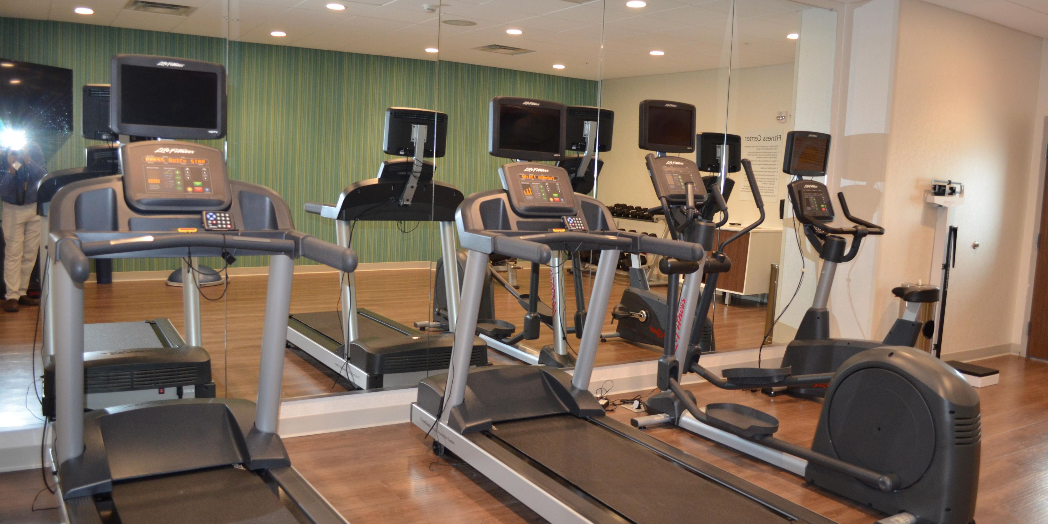 Start your day off feeling your best. Treadmills and elliptical now include their own individual television screens so you can choose what you watch while you work out! Hand weights, yoga mats, and medicine balls are available in our open workout area.
