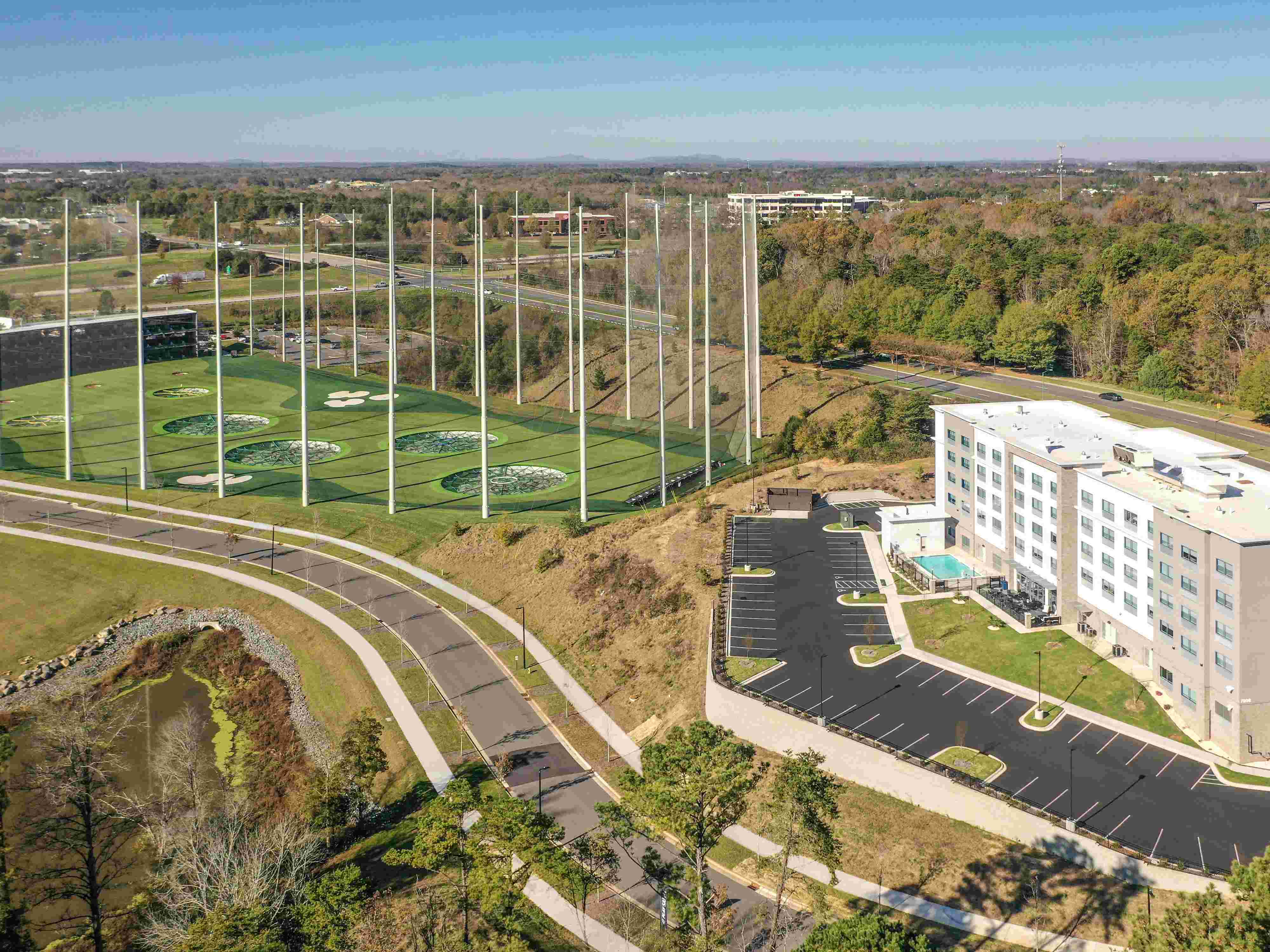 Lake views and walking distance to TopGolf.  Bring your golf game!
