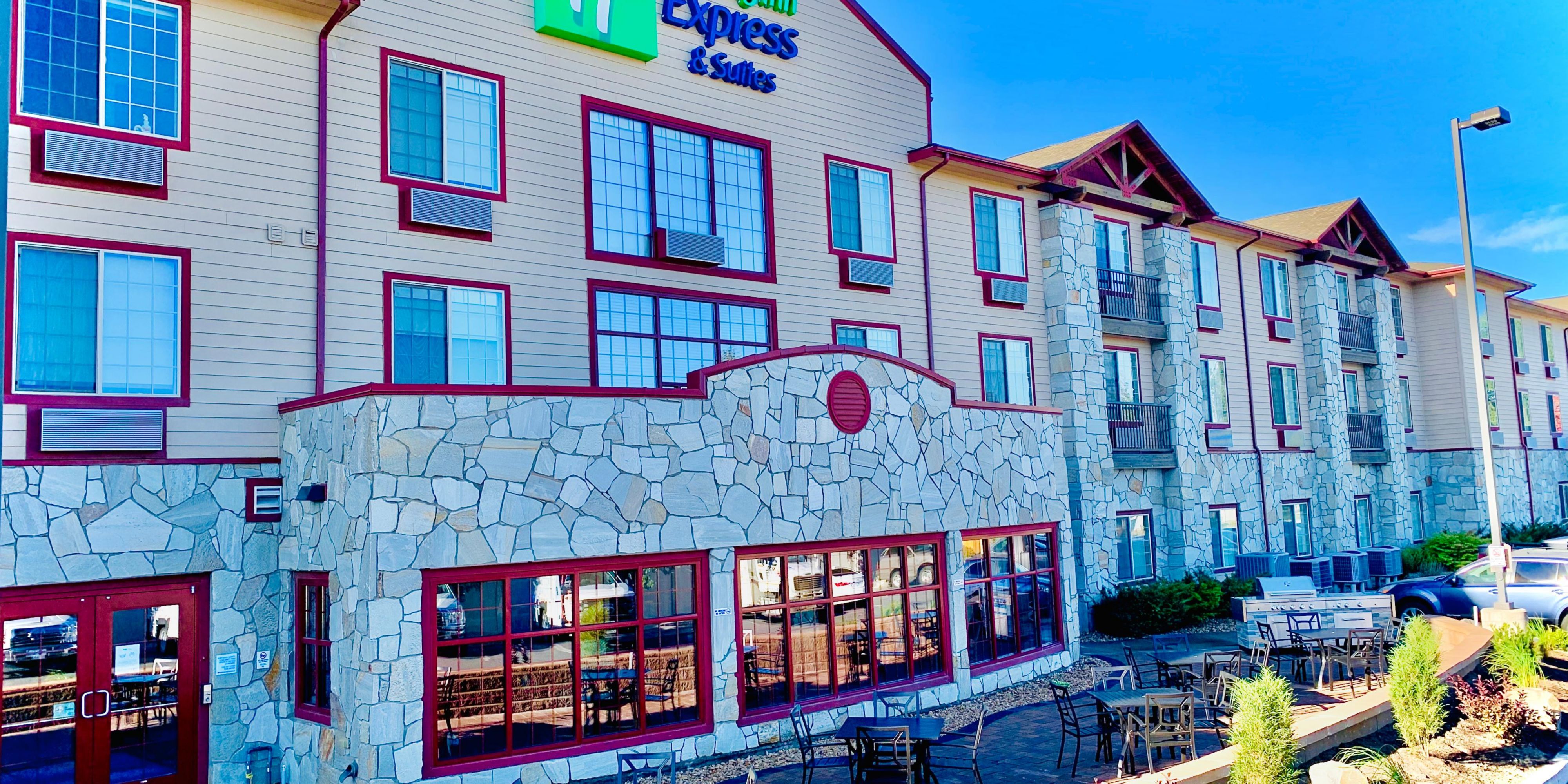 Enjoy the use of our nine Burner BBQ grill with grilling utensils available at the front desk, or enjoy a cold beverage from our market while relaxing in our lounge area on the patio. Fire pit and BBQ on the patio must be turned on by our staff.