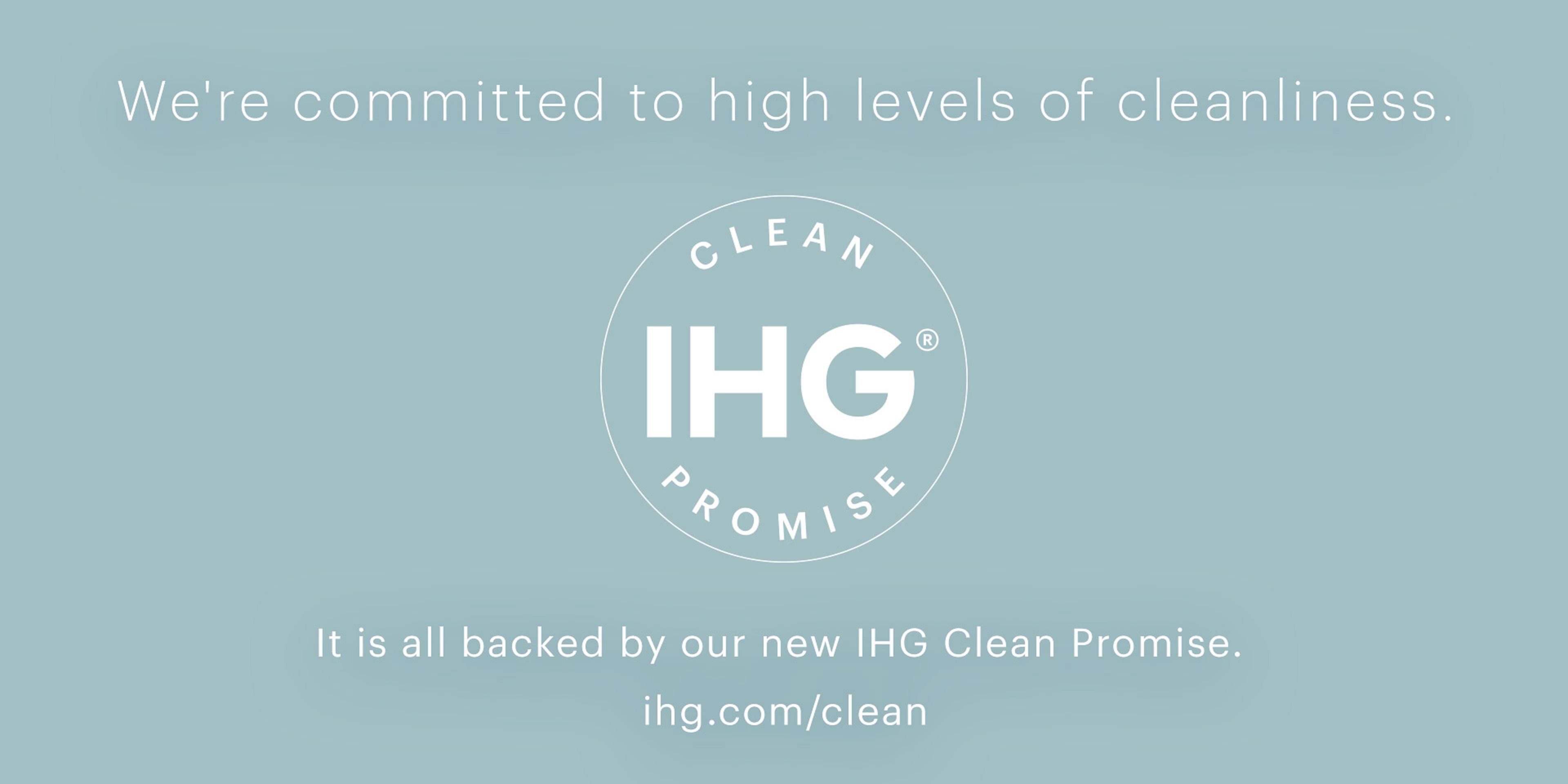 We're committed to high levels of cleanliness. It is all backed by our new IHG Clean Promise.