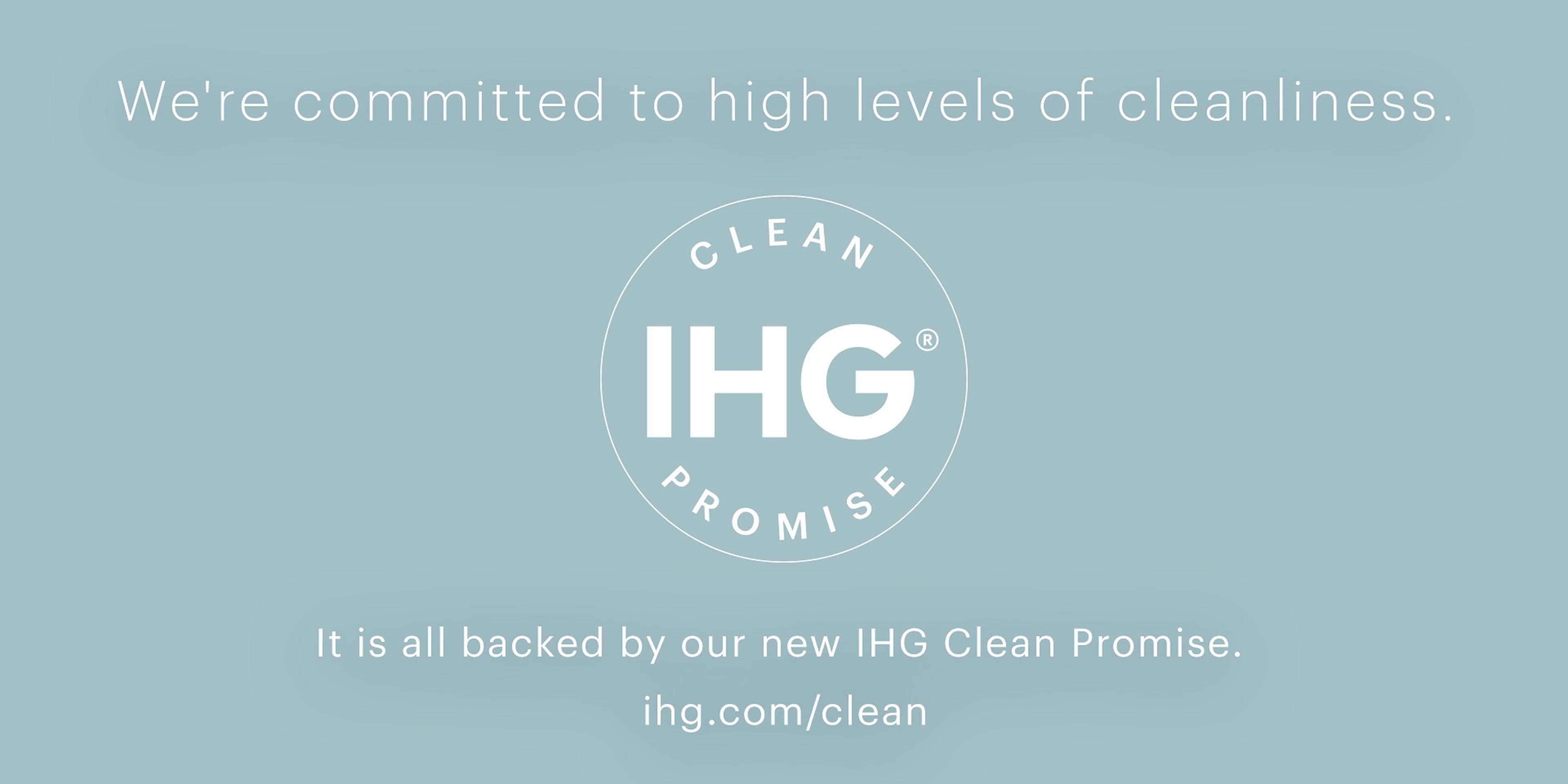We're committed to high levels of cleanliness. It is all backed by our new IHG Clean Promise.