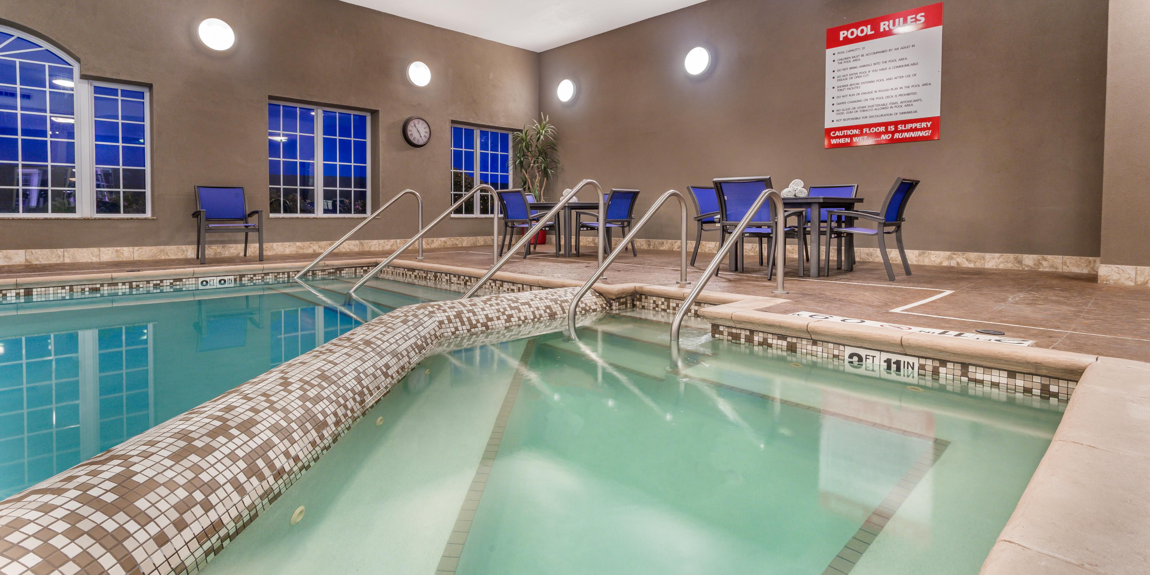 Unwind and enjoy our heated indoor pool and whirlpool while staying with us at the Holiday Inn Express & Suites Chippewa Falls.