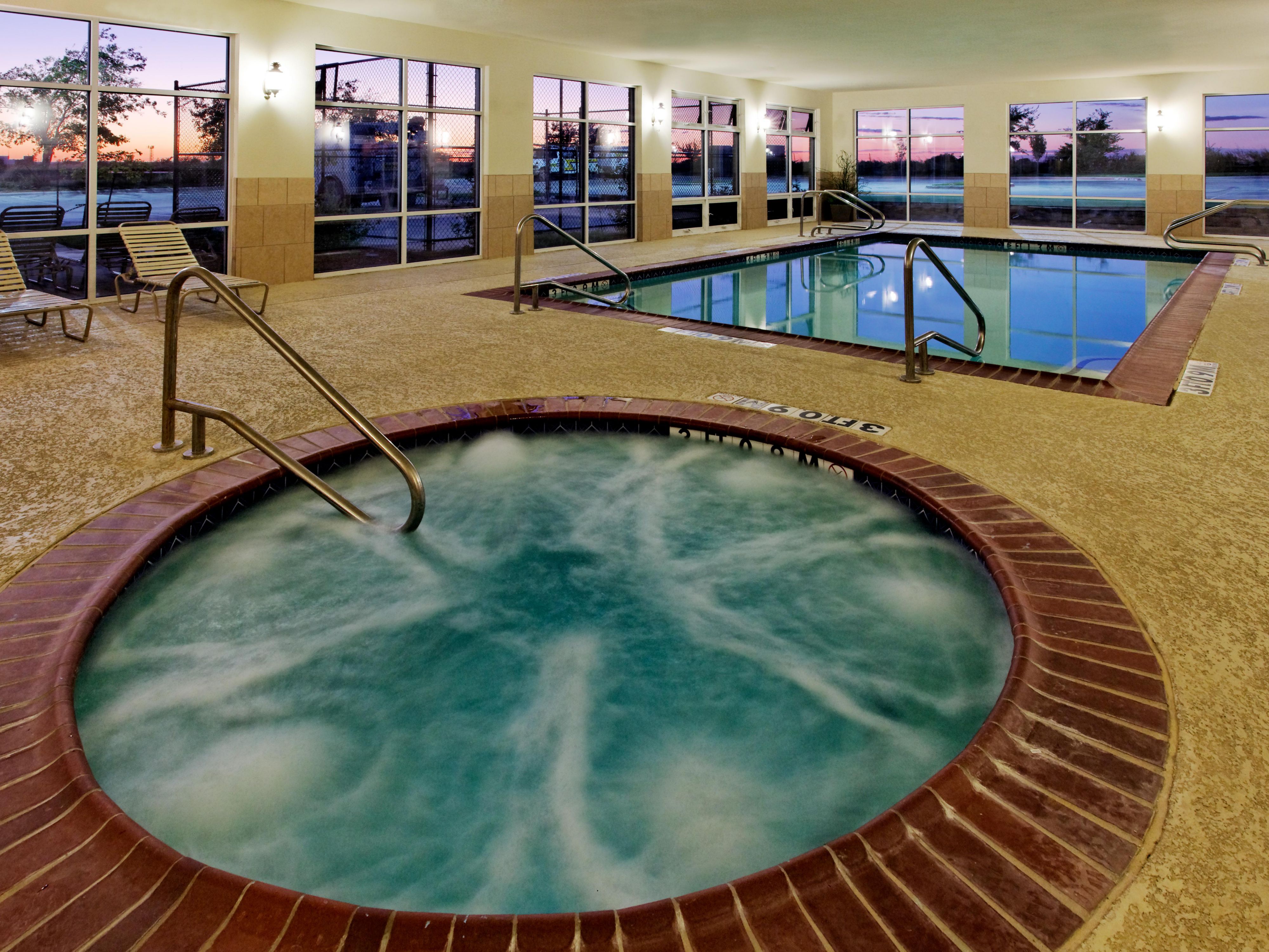 After a long day of travel or work, relax in our indoor heated pool and hot tub.  