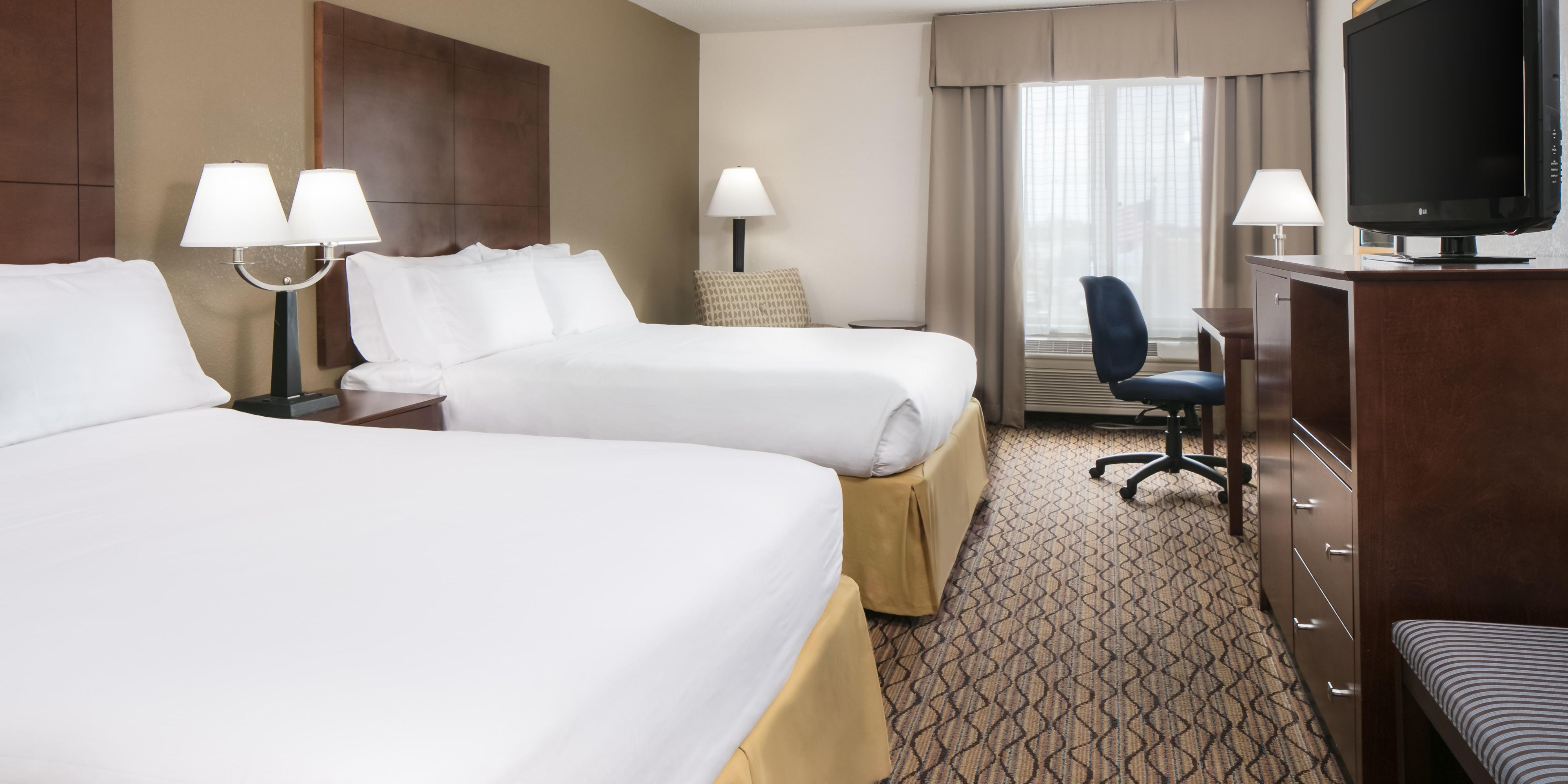 When choosing the Holiday Inn Express & Suites you choose a hotel with unbeatable guest service and hotel amenities such as free breakfast, and a pool with on-site fitness center. Our guest rooms feature luxurious bedding, spacious work space, complimentary WiFi. Call one of our Sales Manager's today to book a block of rooms for your next event.