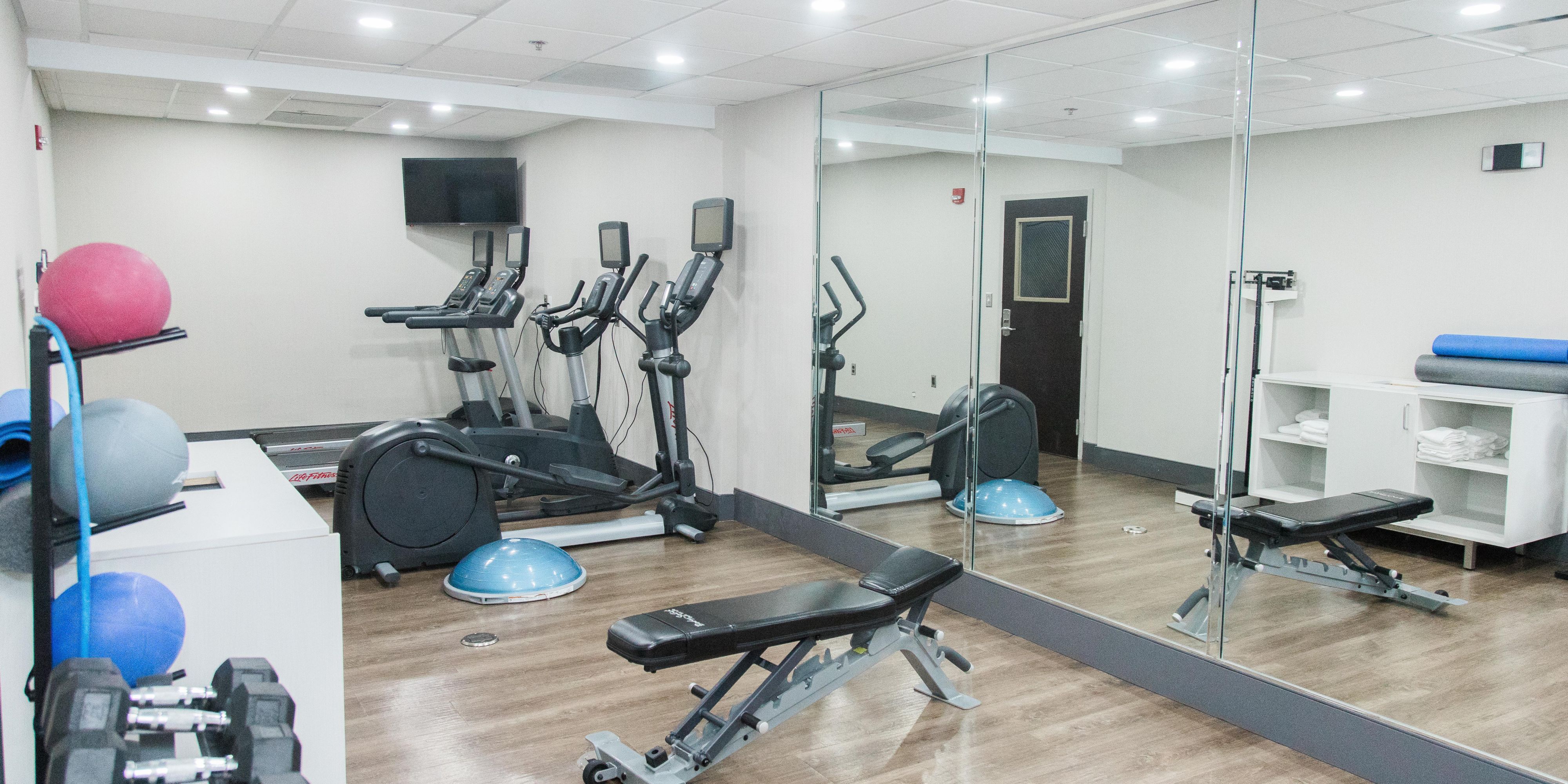 Our complimentary Fitness Center makes it easy for you to work out, have fun and stay fit. 