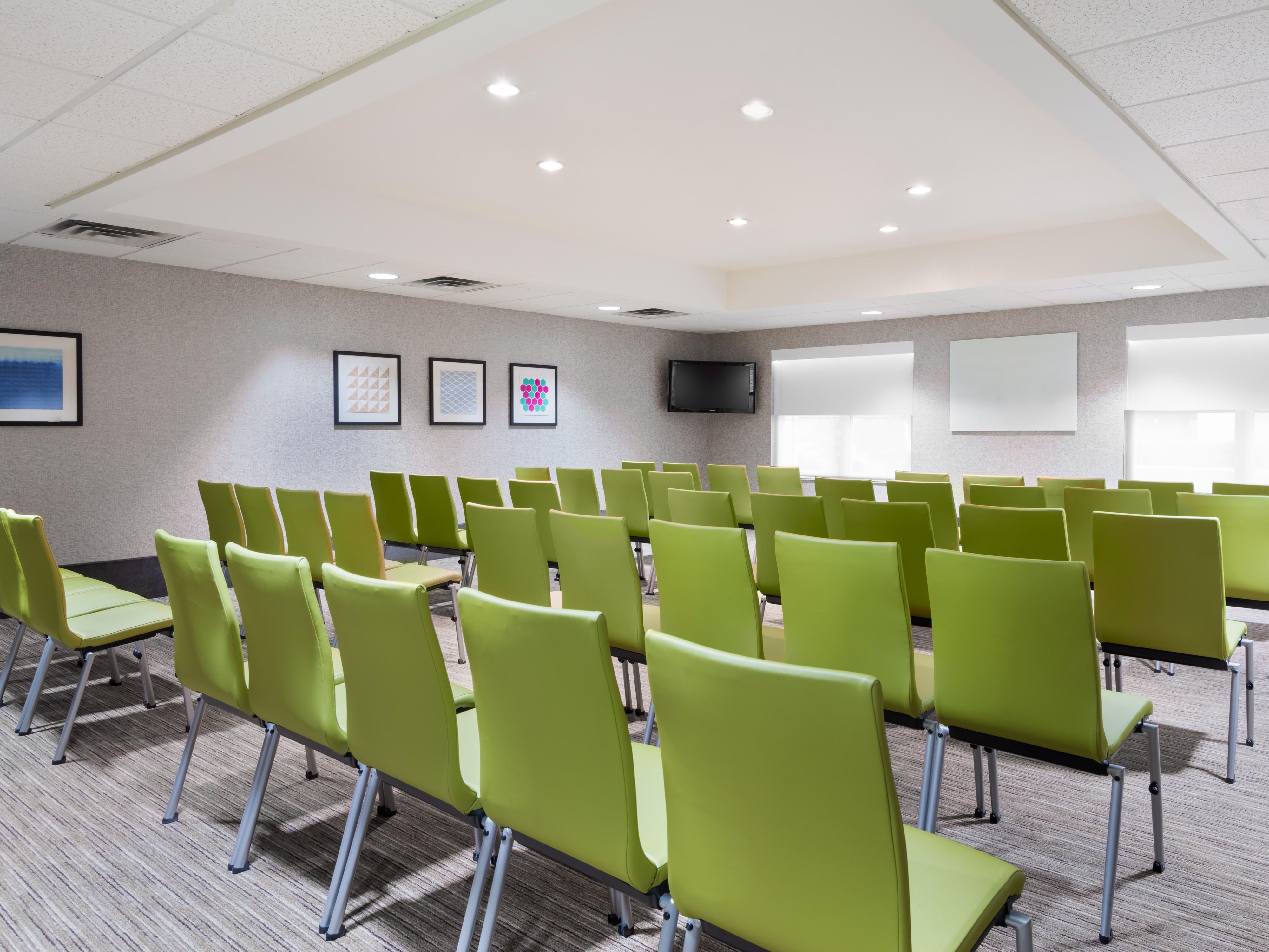 Whether you’re a meeting planner or simply looking for space for a small gathering, we’ve got you covered! Our 500 square foot meeting room can fit up to 45 people comfortably and we offer the amenities and team members needed to ensure your event goes without a hitch.
