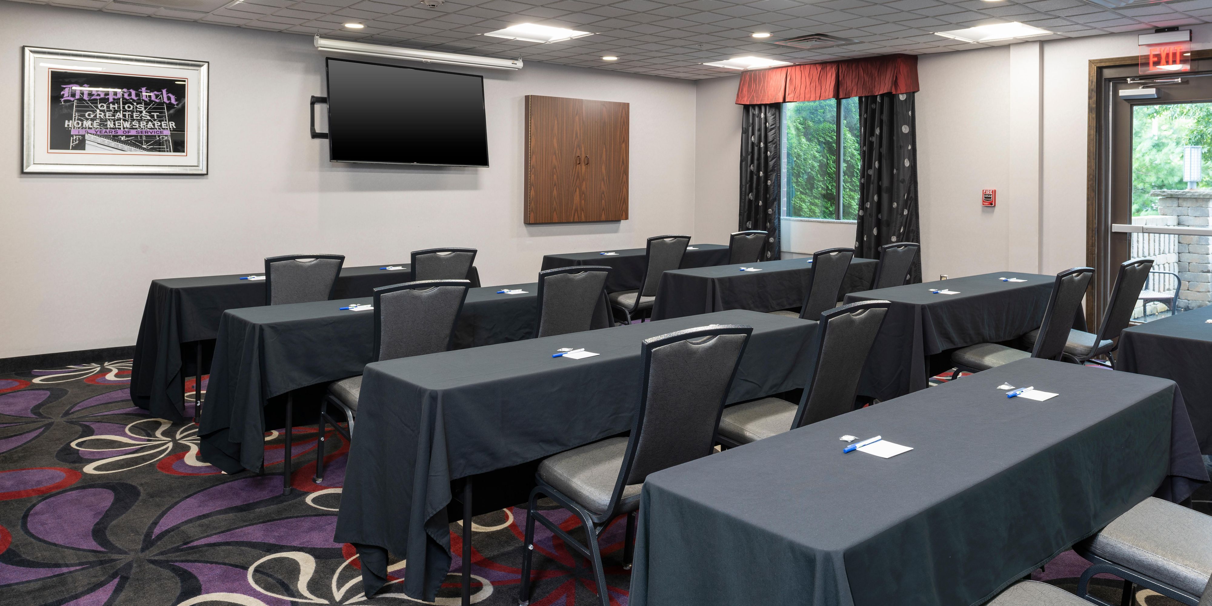 Book our beautiful meeting room for groups up to 20 guests depending on the set of the room. All meetings come with complimentary items such as pads, pens, mints and bottled water. On site Sales Manager will be able to assist with all the details of your meeting ranging to AV equipment, setting up snacks or plans for meals.