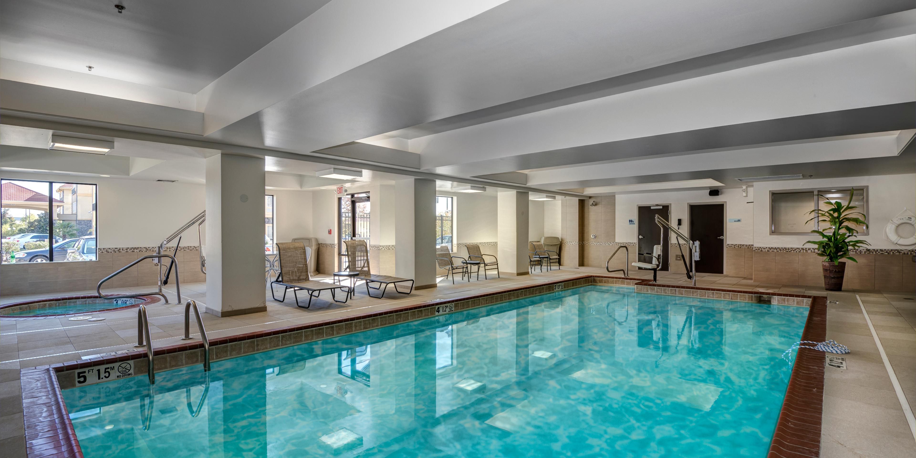 After a busy day find time to unwind in our spacious Indoor Pool.  Read a book while lounging by the pool, watch your kids splash around... fun for all!