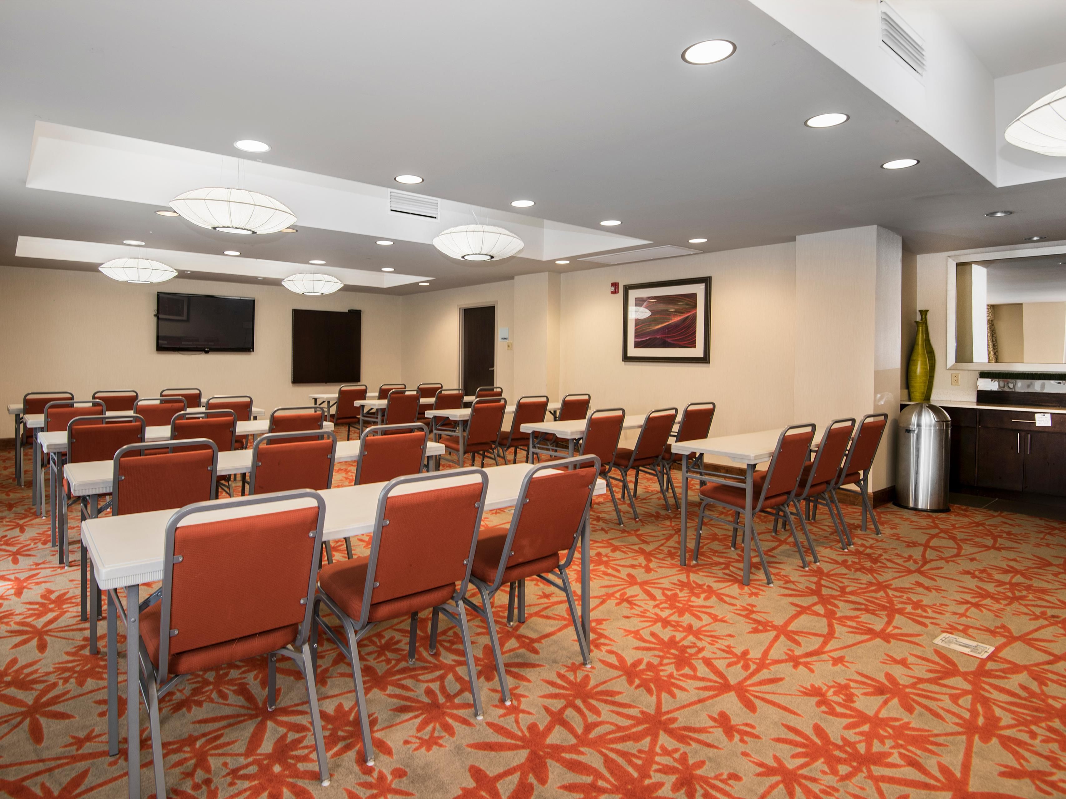 Our staff is ready to help you plan your next meeting in our comfortable meeting space.  We can accommodate meetings from 2 - 40 people.  Some audio visual equipment available.  