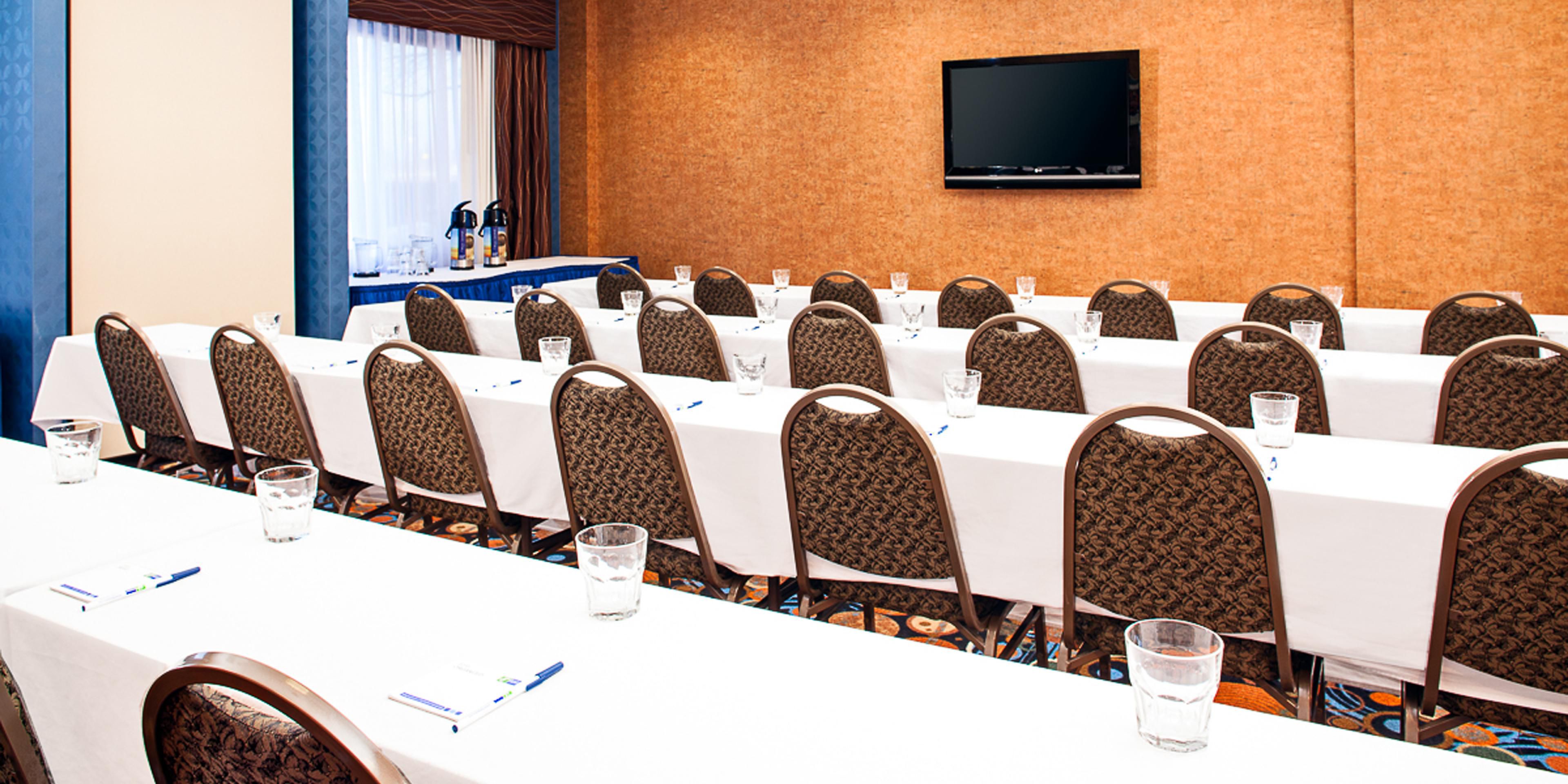 Our small meeting room space is perfect for your next board meeting, small group classroom training, or sports meeting prep. We offer a variety of different setups for our space like boardroom, theater or classroom style. Add coffee and water to your event. Contact one of our sales staff today at 1-319-625-5000 to reserve this space.