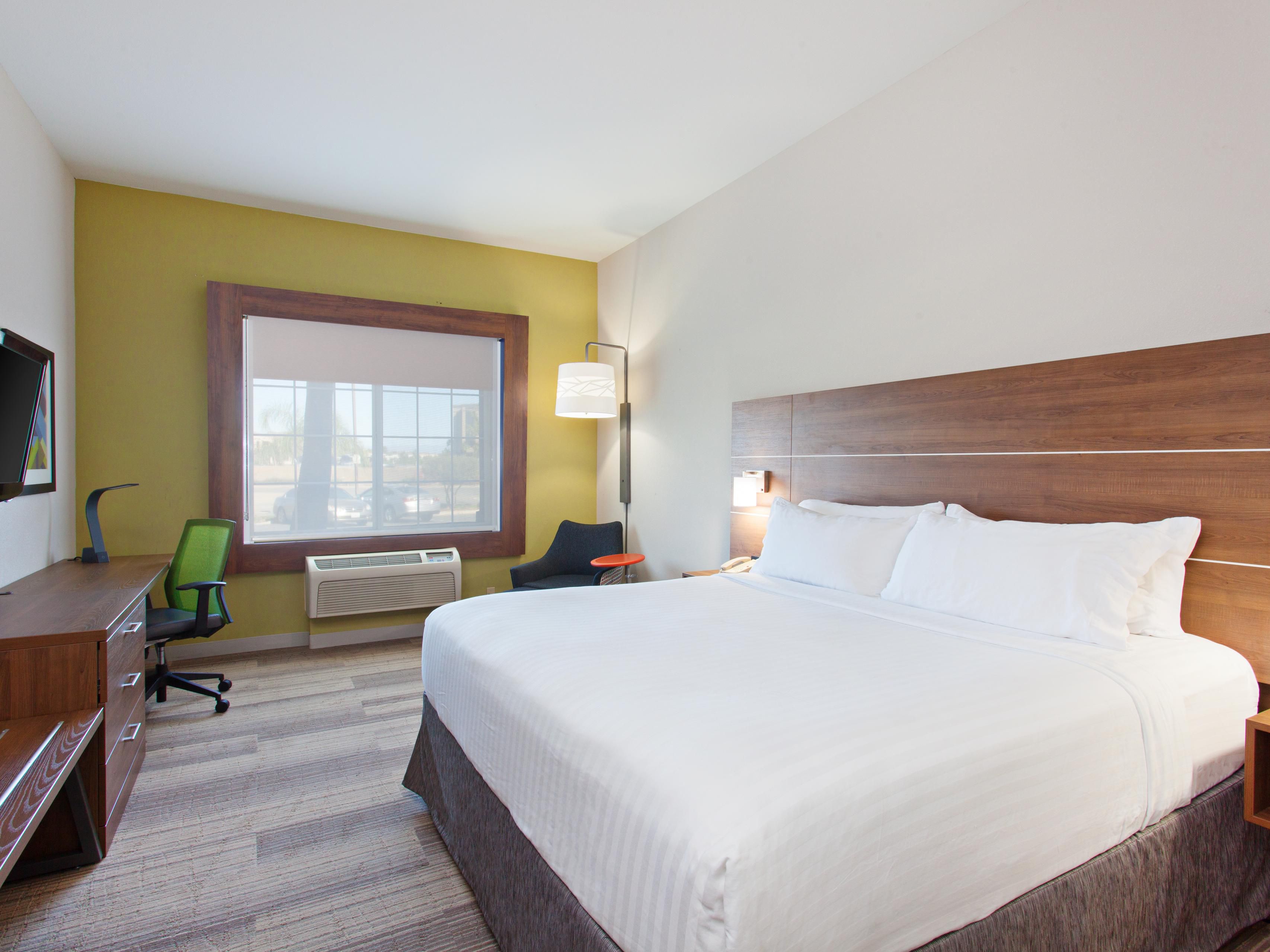 Unwind in the comfort of our spacious king guest room.