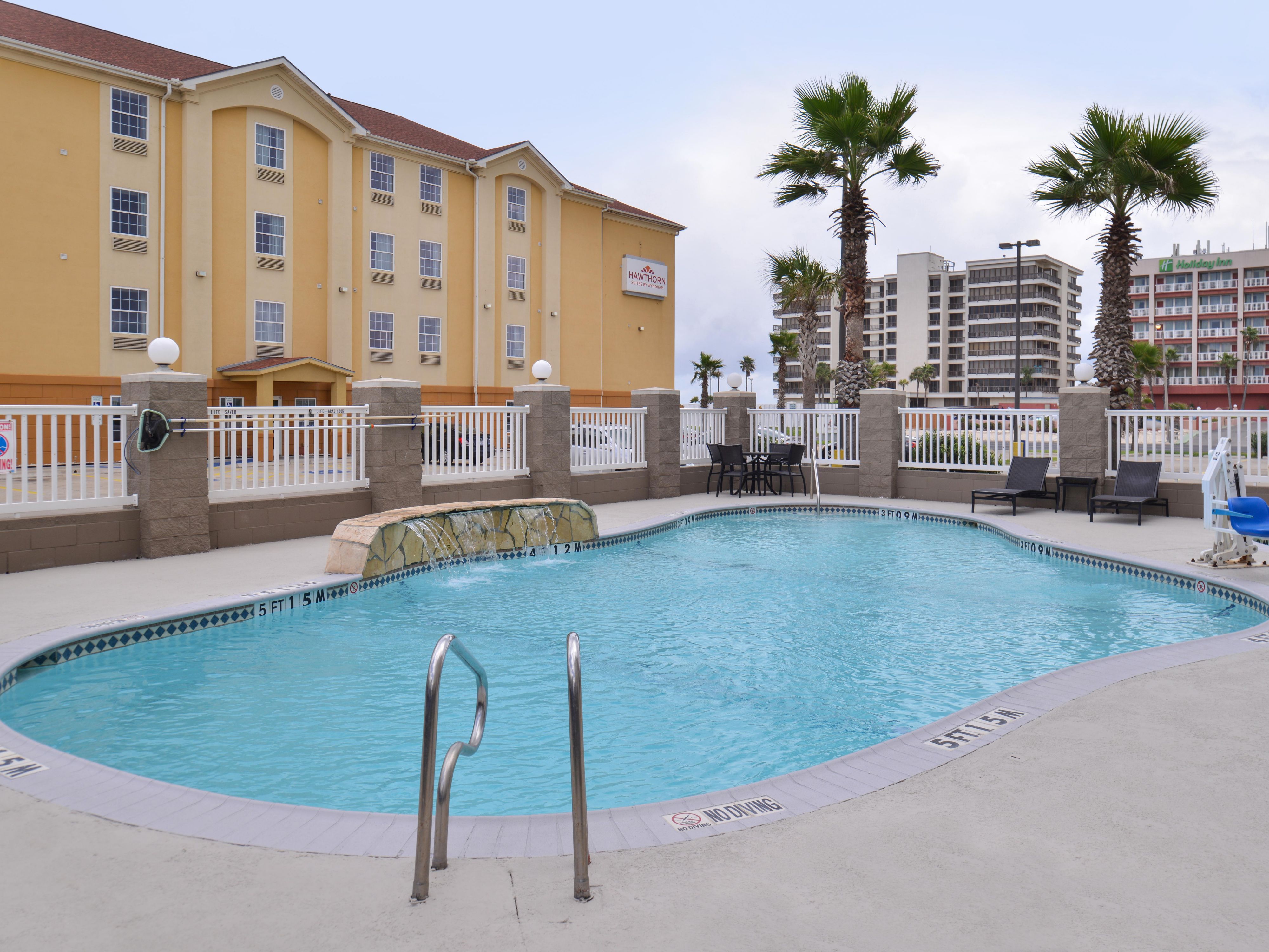 Dive into relaxation at N Padre Island - Corpus Christi Hotel,  where our outdoor swimming pool and hot tub are open daily from 10:00am to 10:00pm. Whether you’re cooling off with a refreshing dip or unwinding with a soothing soak, our pool area is the ideal setting to bask in the Texas sunshine and rejuvenate your spirit.