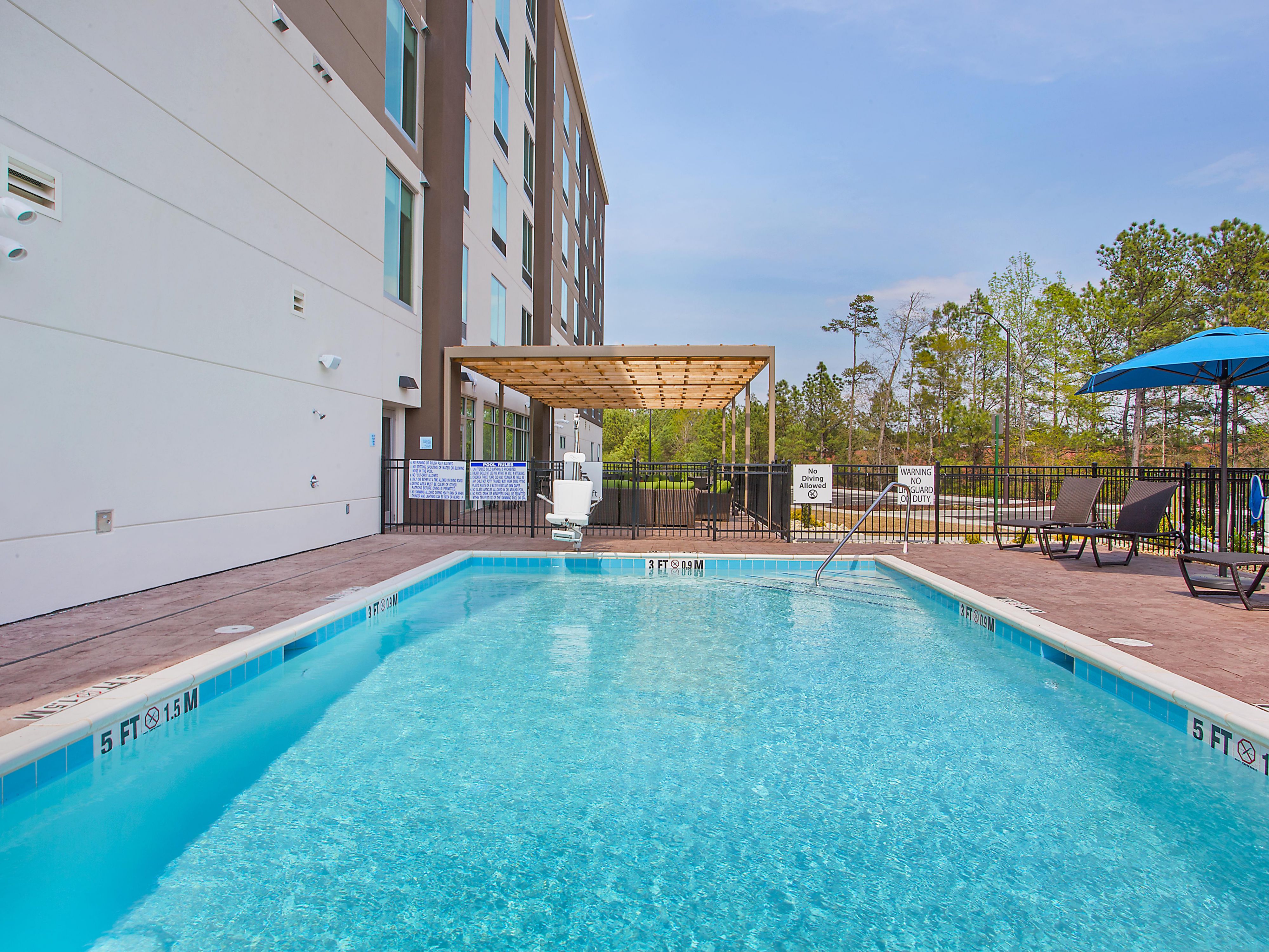 Take a dip in our outdoor pool, open daily from 10am to 10pm.