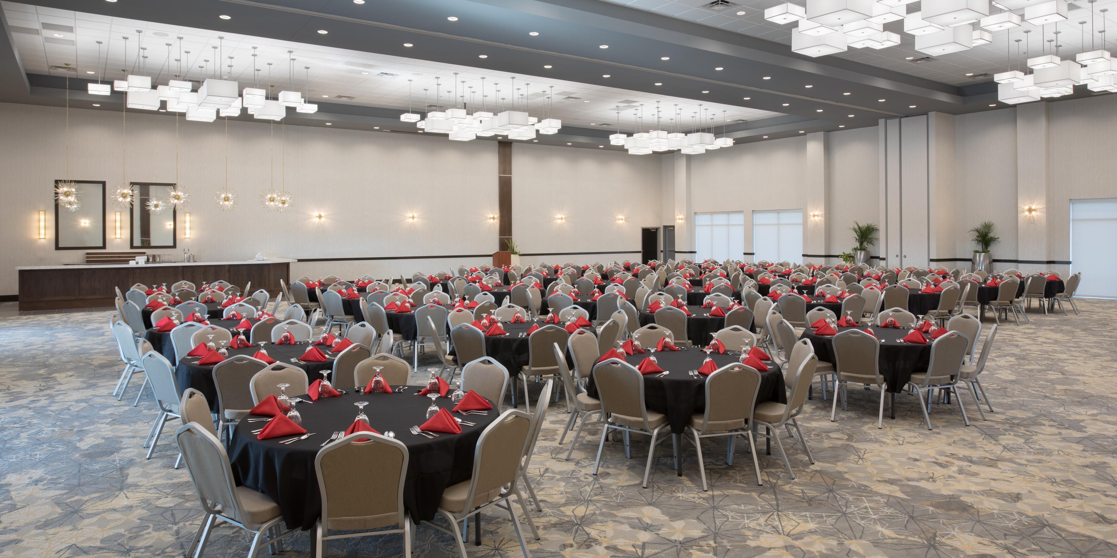 We are the perfect place to hold all of your event needs.  With over 7,000 square feet of space, we are able to hold up to 500 guests in our ballroom.  We also feature a great pre event space and a peaceful outdoor seating space with a firepit.  Call today to schedule your wedding, corporate event, dance, etc.  All are welcome!