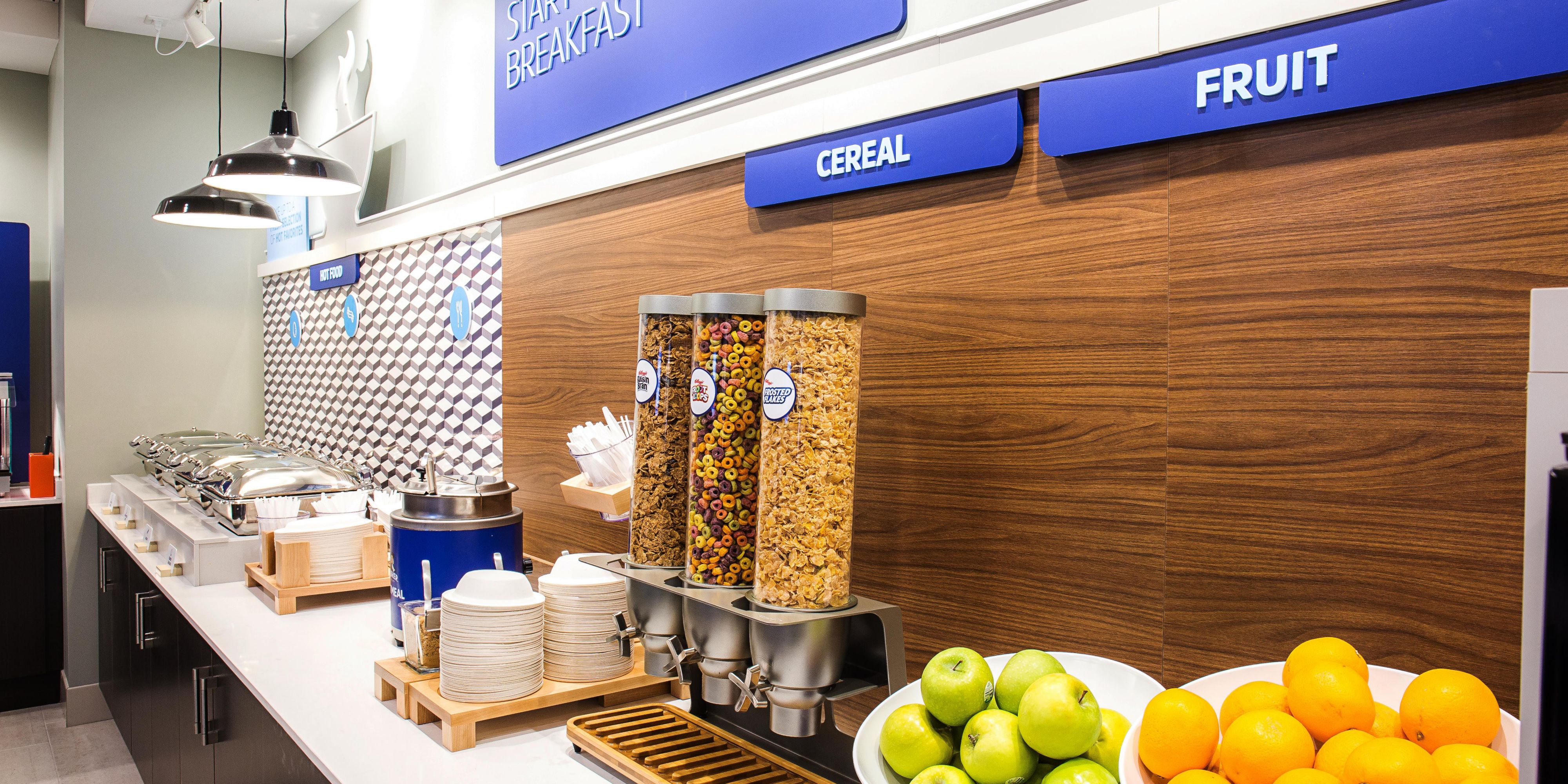 The real breakfast of champions? The kind that’s complimentary and waiting for you every morning. We’ve got a whole buffet full of offerings ready to help kick start your day.