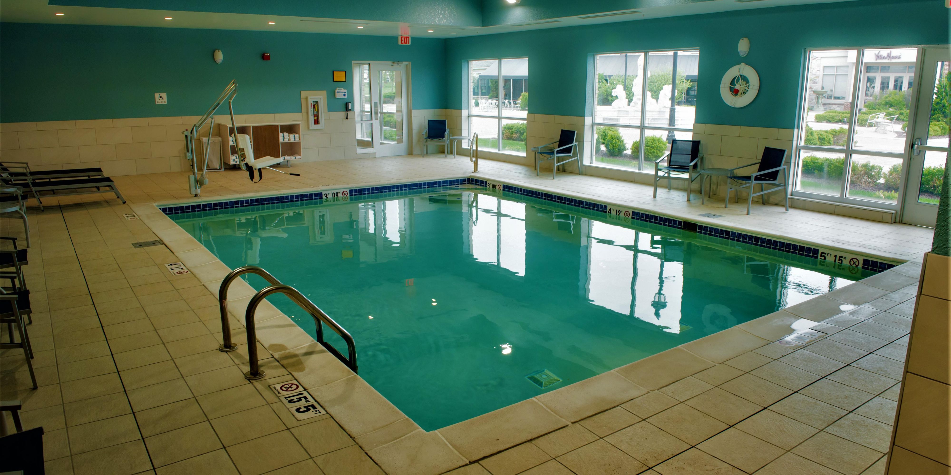 No matter the season, you will enjoy our heated indoor swimming pool.  