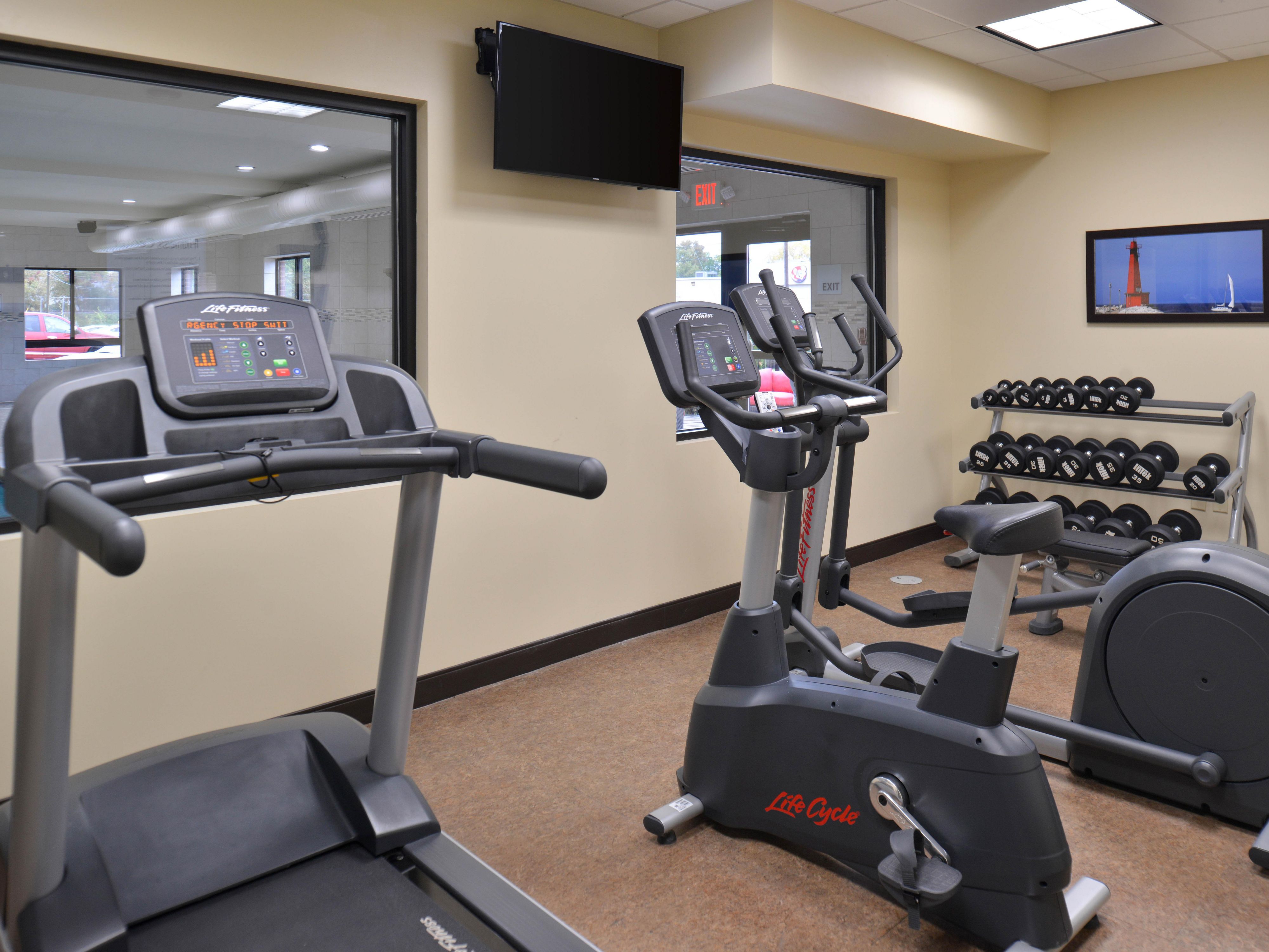 Our fitness center is open all day and every day so there is plenty of time to fit in your routine when staying with us.