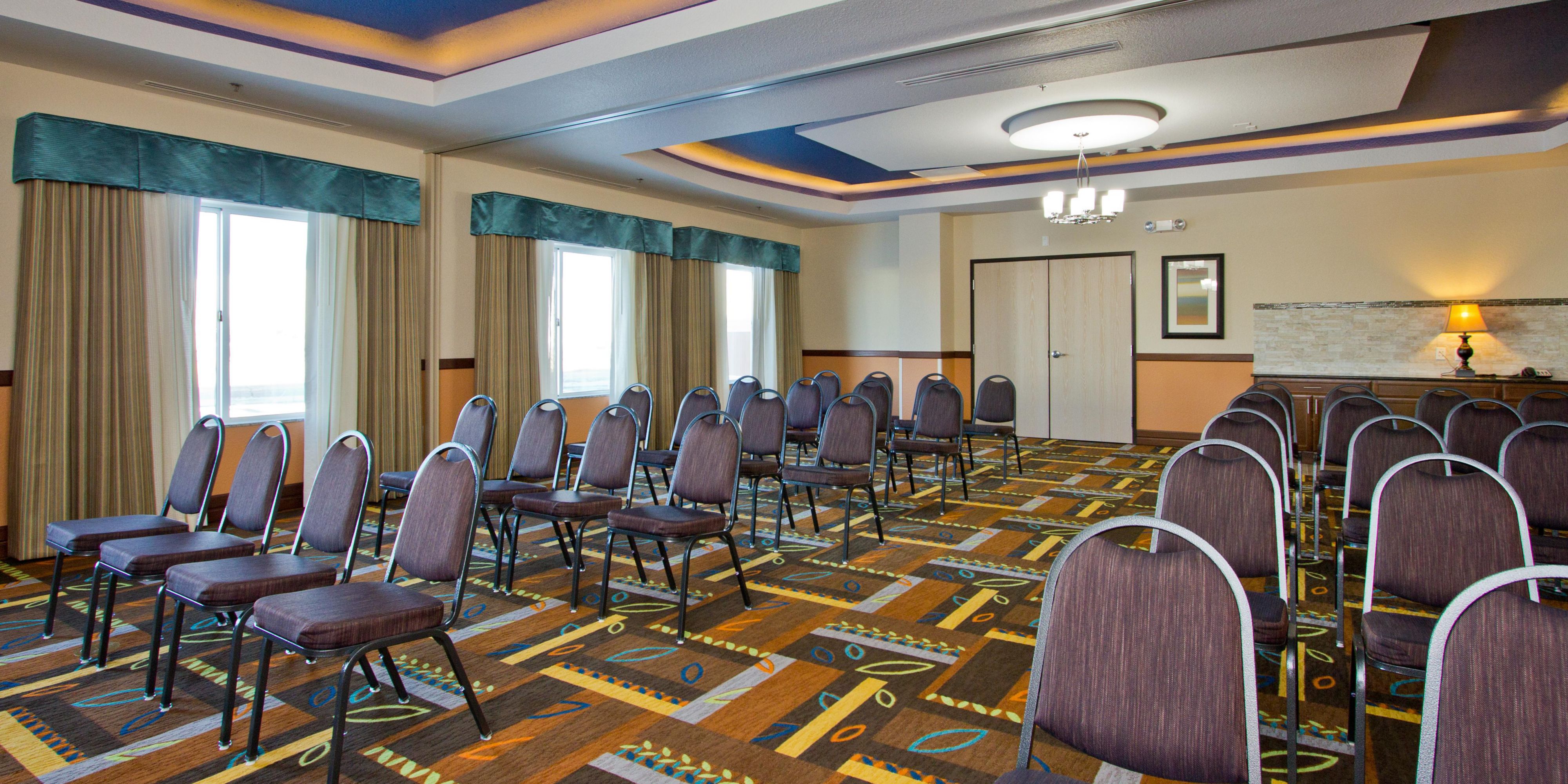 Are you looking to host a family reunion, a baby shower, a 50th wedding anniversary celebration, or maybe just to host a training class of sorts?  We've got you covered with our 1288 square foot meeting room! Depending on your set-up requirements, we have hosted as many as 100 people!.  Contact Ashley Prado at (303) 371-9498 for more information.