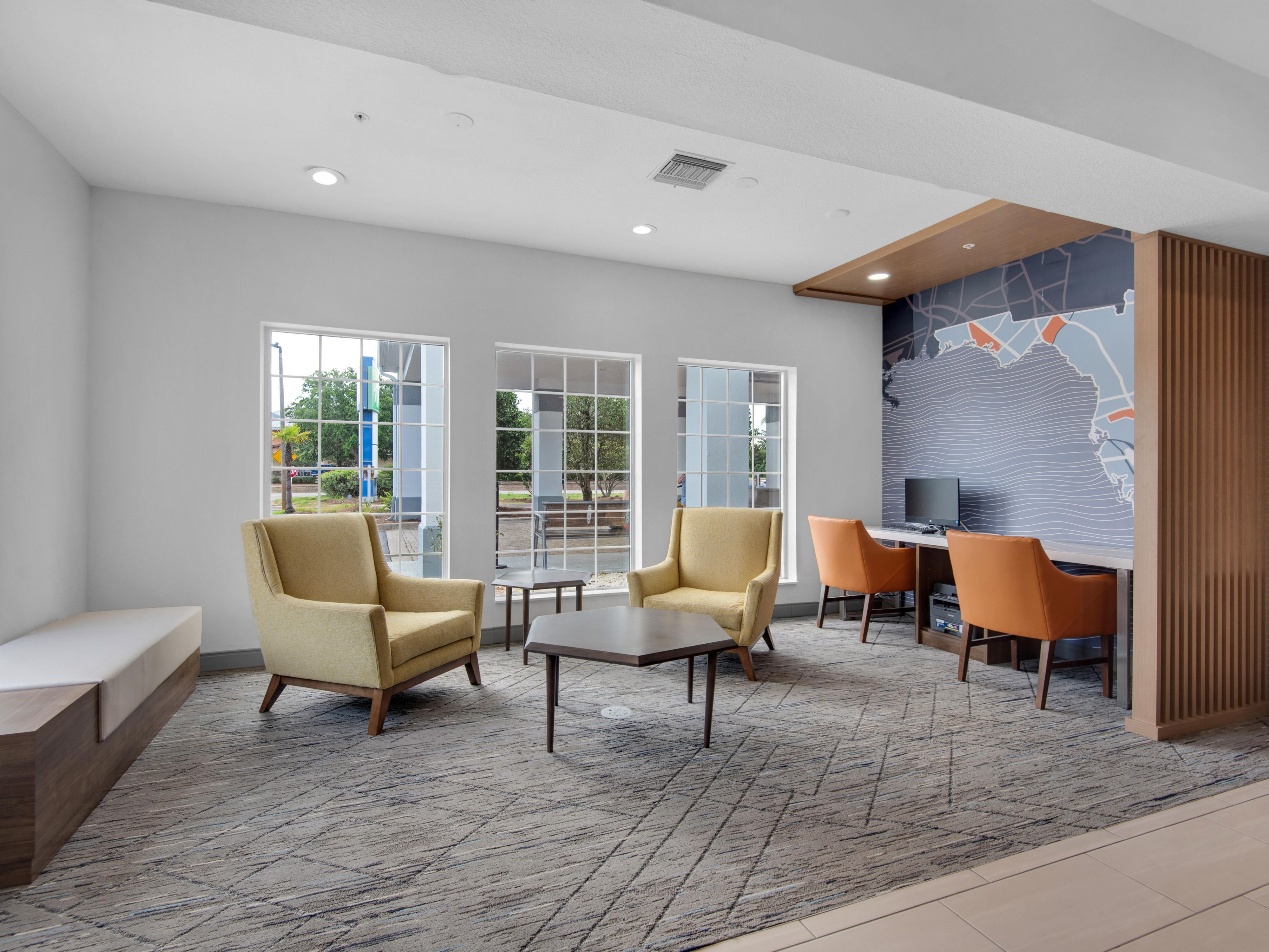 Check your email, stay up to date on your Social Media, and search local dining options in our easy-to-access Business Center.