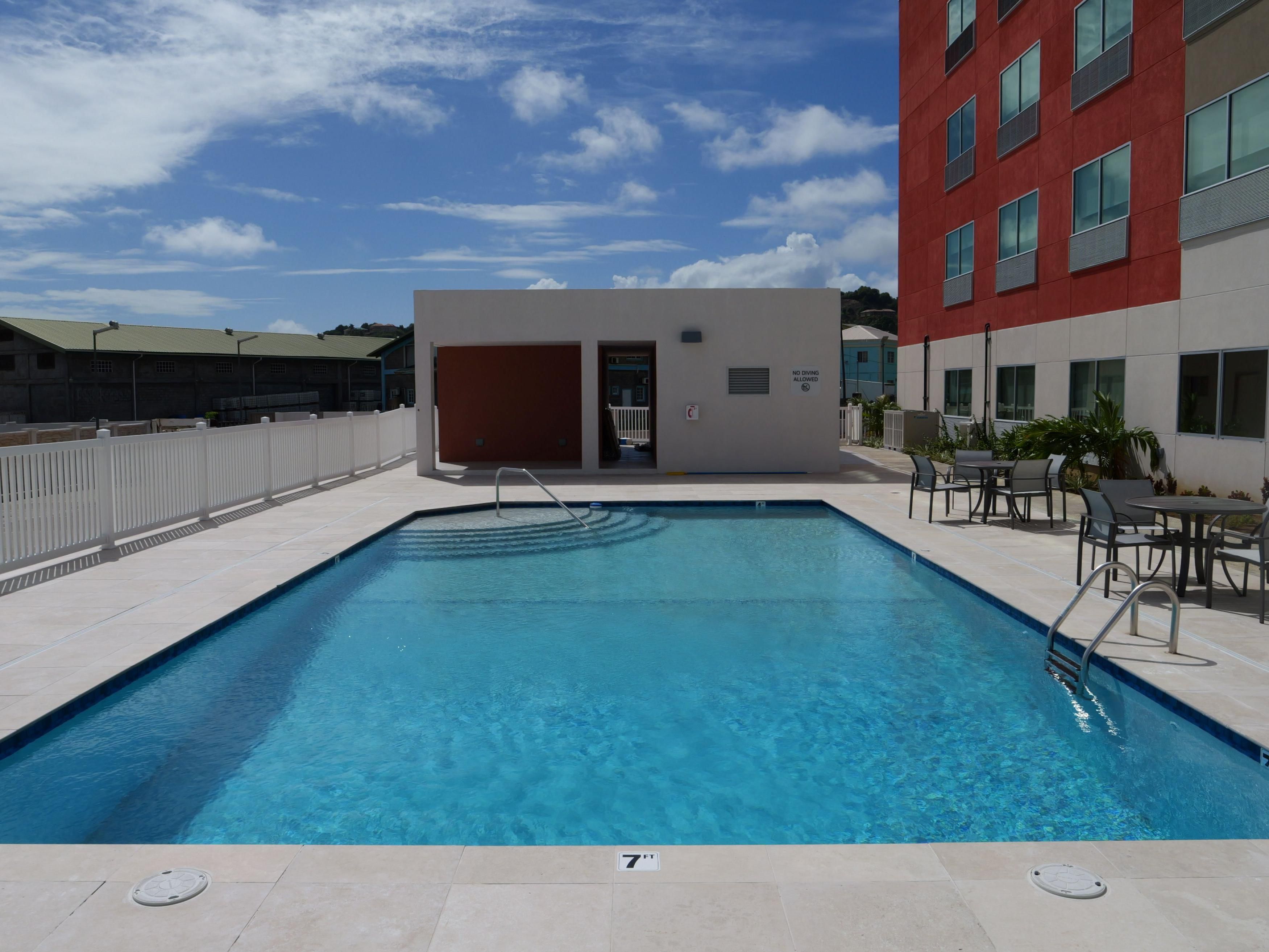 Stay on top of your wellness routine at our hotel in St. Vincent. Our on-site fitness center features free weights, a treadmill, a bicycle, and an elliptical machine, perfect for a quick workout anytime. Cool down afterward with a refreshing swim in our outdoor pool. It’s everything you need to recharge, all just steps from your room. 