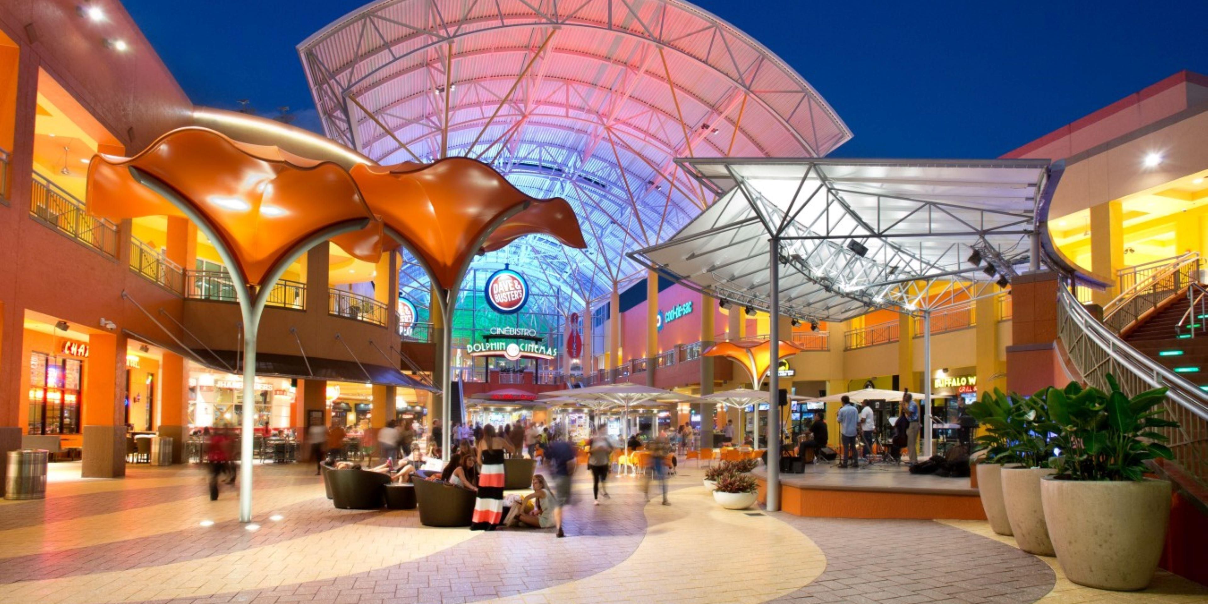 If you're looking for entertainment, vast shopping options, and delicious dining options Dolphin Mall is the perfect place for you and the whole family! Located only 0.8 miles from the hotel, Dolphin Mall is South Florida's top outlet mall.
