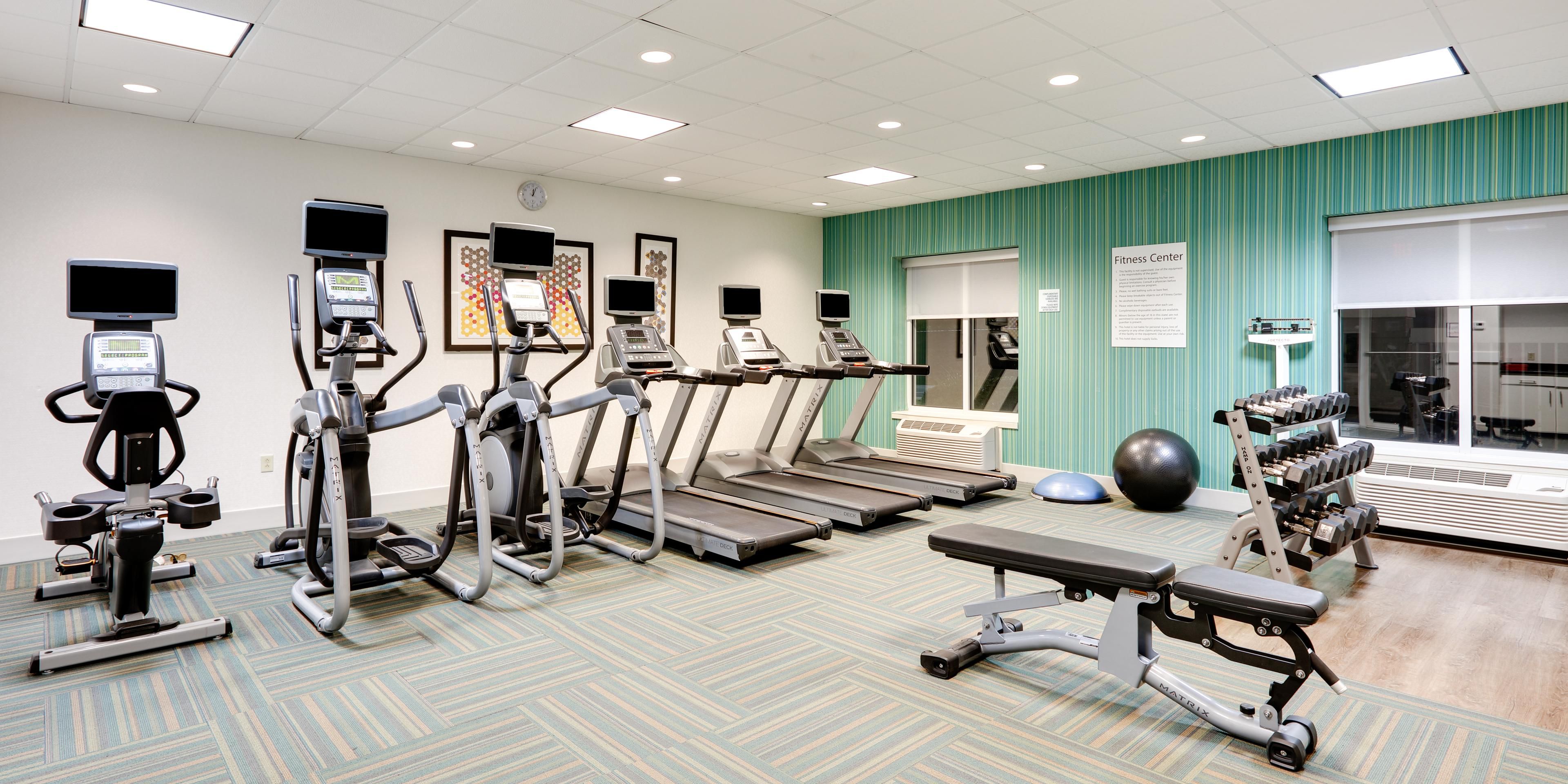 Start your day off feeling your best. Treadmills, stationary bike and Elliptical now include their own individual television screens so you can choose what you watch while you work out! Hand weights, yoga mats, free weights, bench and medicine balls are available in our open workout area.