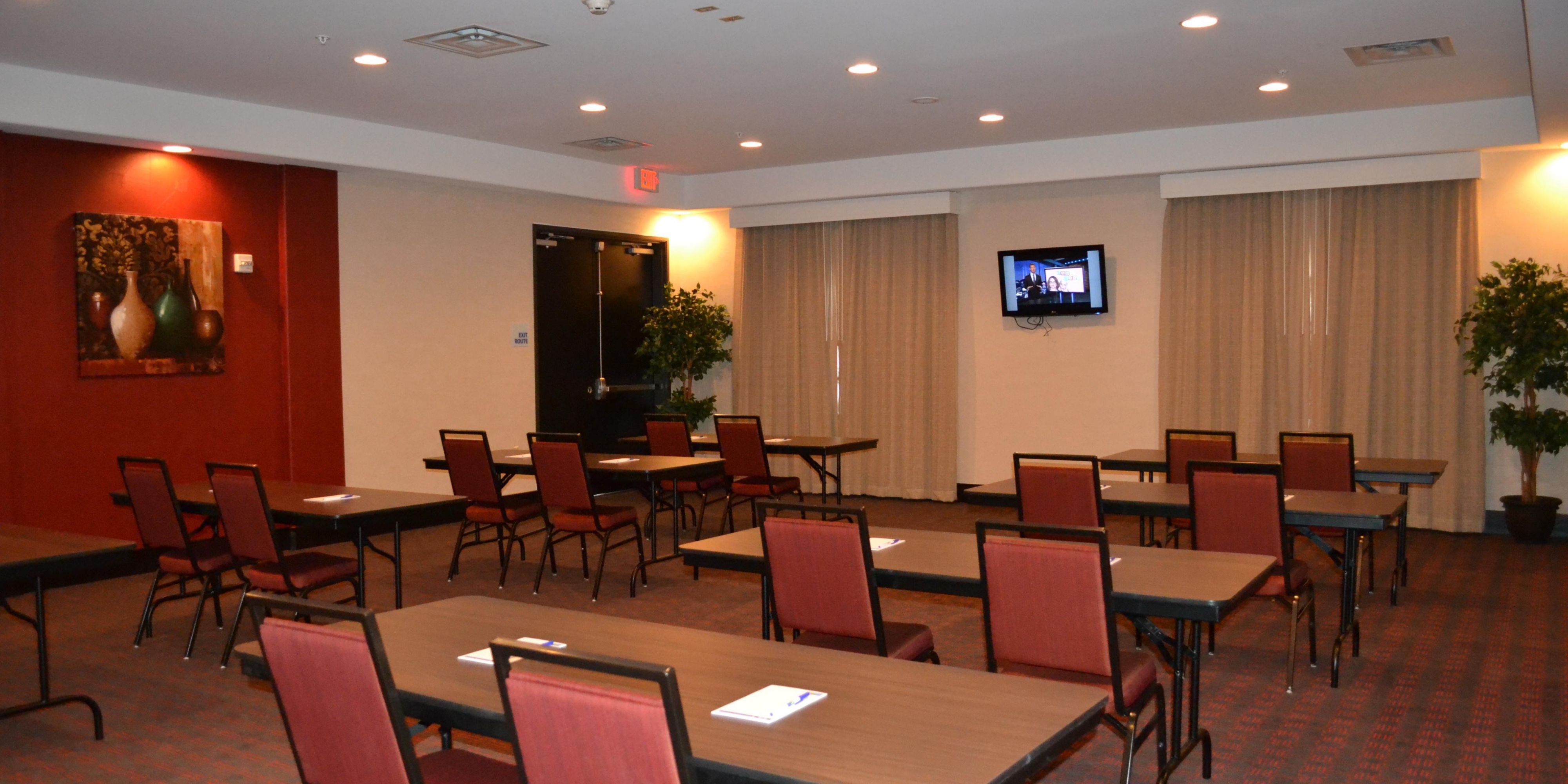 Whether you are planning a classroom setting event for up to 40 or a smaller boardroom style meeting for up to 10, we have you covered!  Call us for your meeting needs.